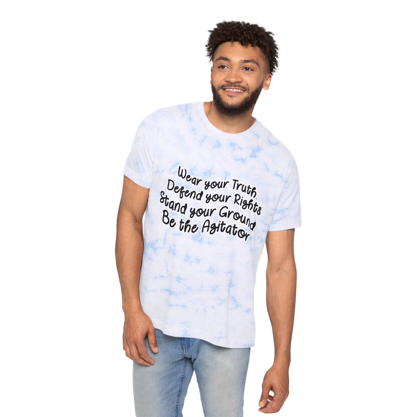 Tie-Dye Graphic T-Shirt — “Fight A Clown, Expect A Circus” Political Statement Tee by Printify