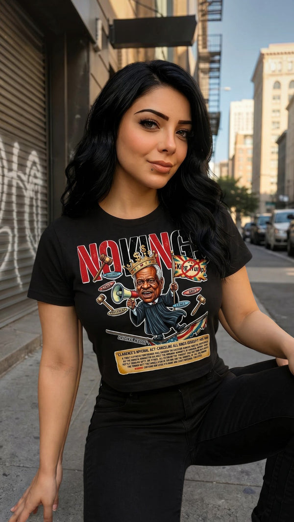 No King Trump Graphic Crop Top T-Shirt by Sweet Agitator
