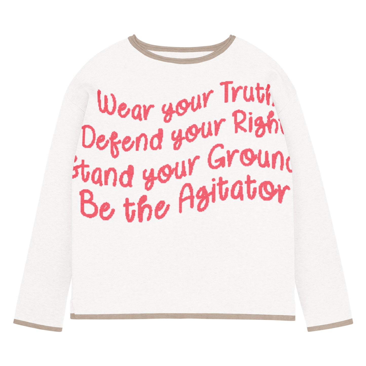 Women’s straight bottom knitted sweater by Sweet Agitator