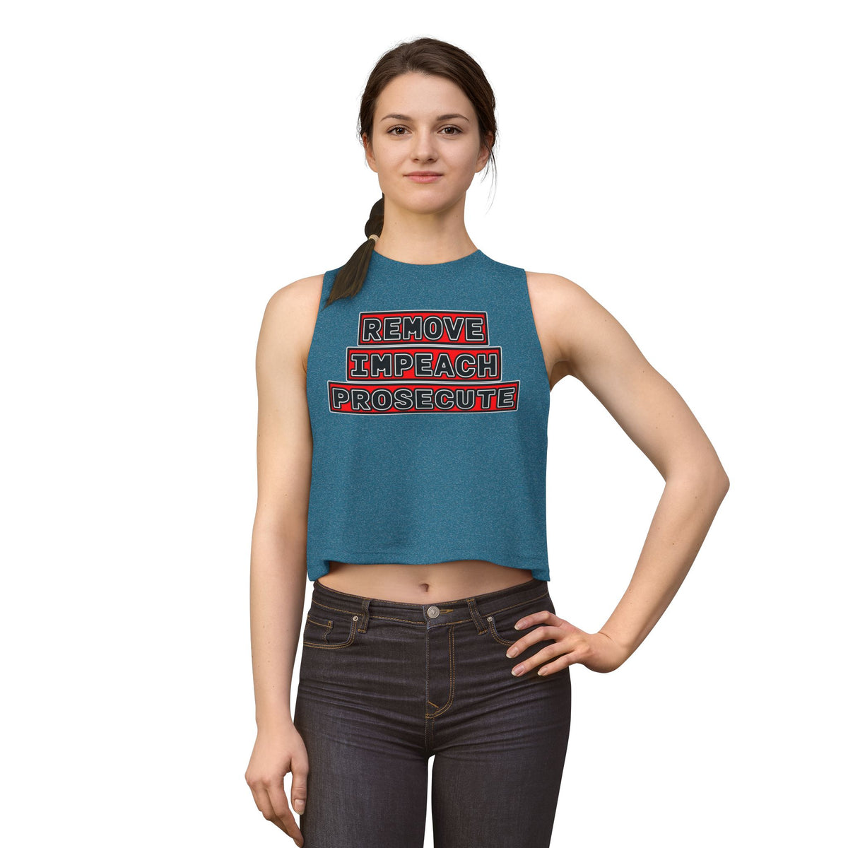 Womens Crop Top Lightweight Relaxed Fit For Yoga And Casual Wear by Printify