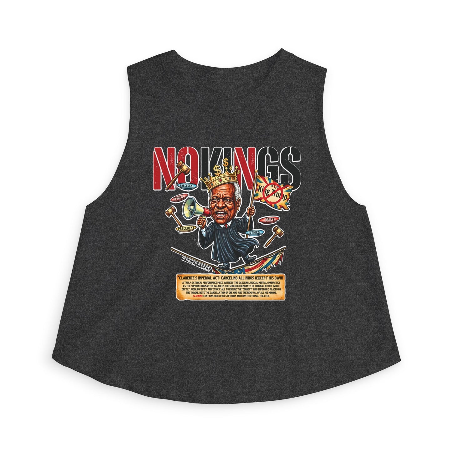 #NOKINGS Cropped Tank Top Featuring Justice Clarence Thomas by Printify