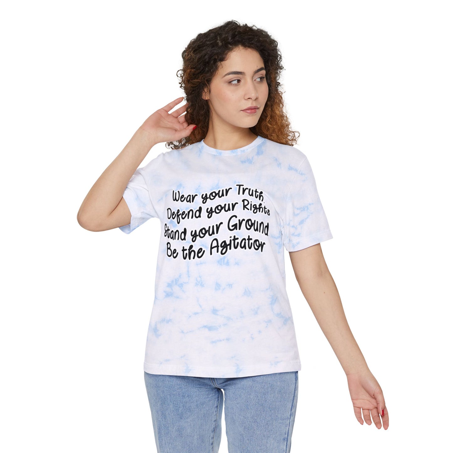 Tie-Dye Graphic T-Shirt — “Fight A Clown, Expect A Circus” Political Statement Tee by Printify
