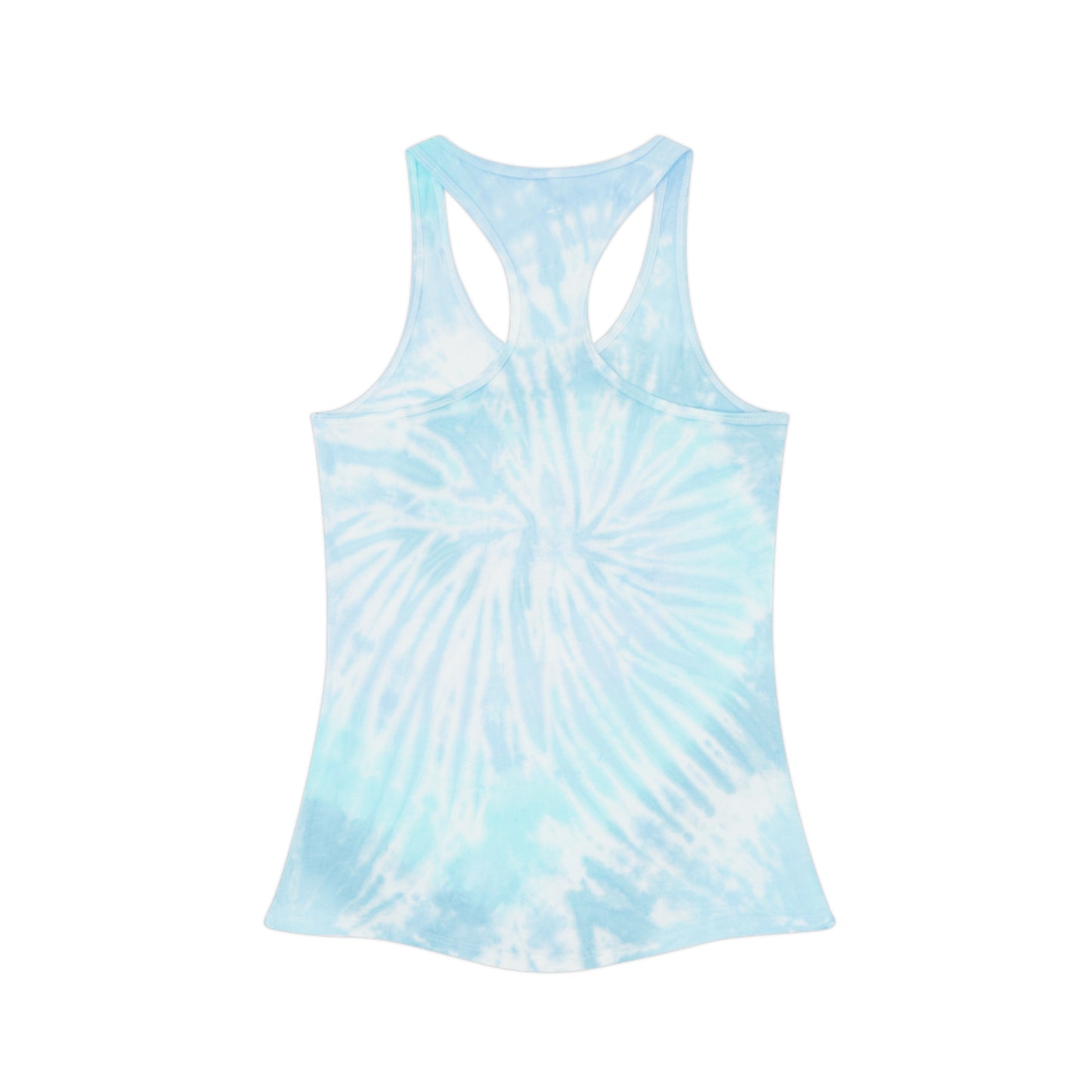 Racerback Tank — Retro Clown 'Face A Clown' Tie-Dye Graphic Tank Top by Printify