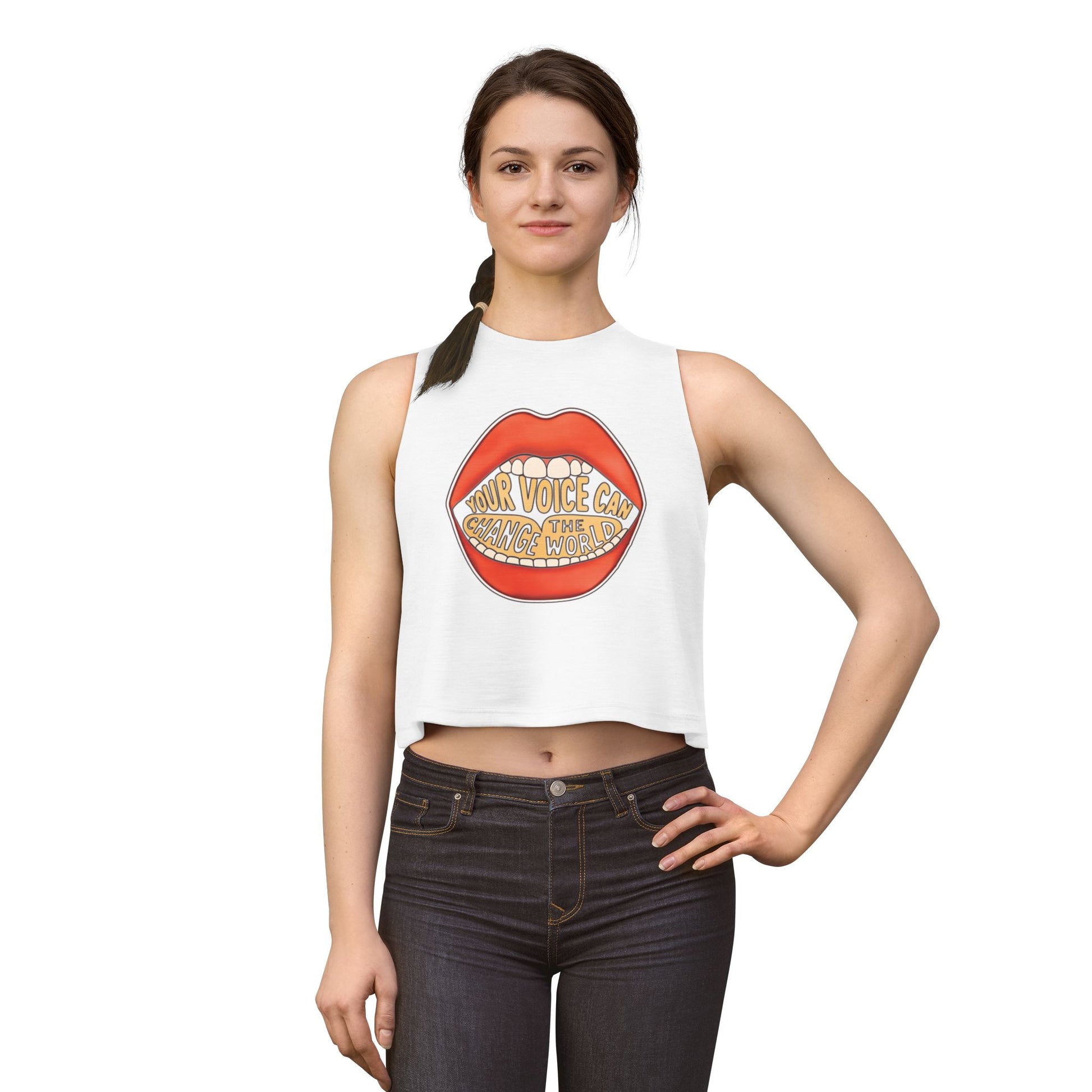 Your Voice Can Change the World Crop Top by Printify