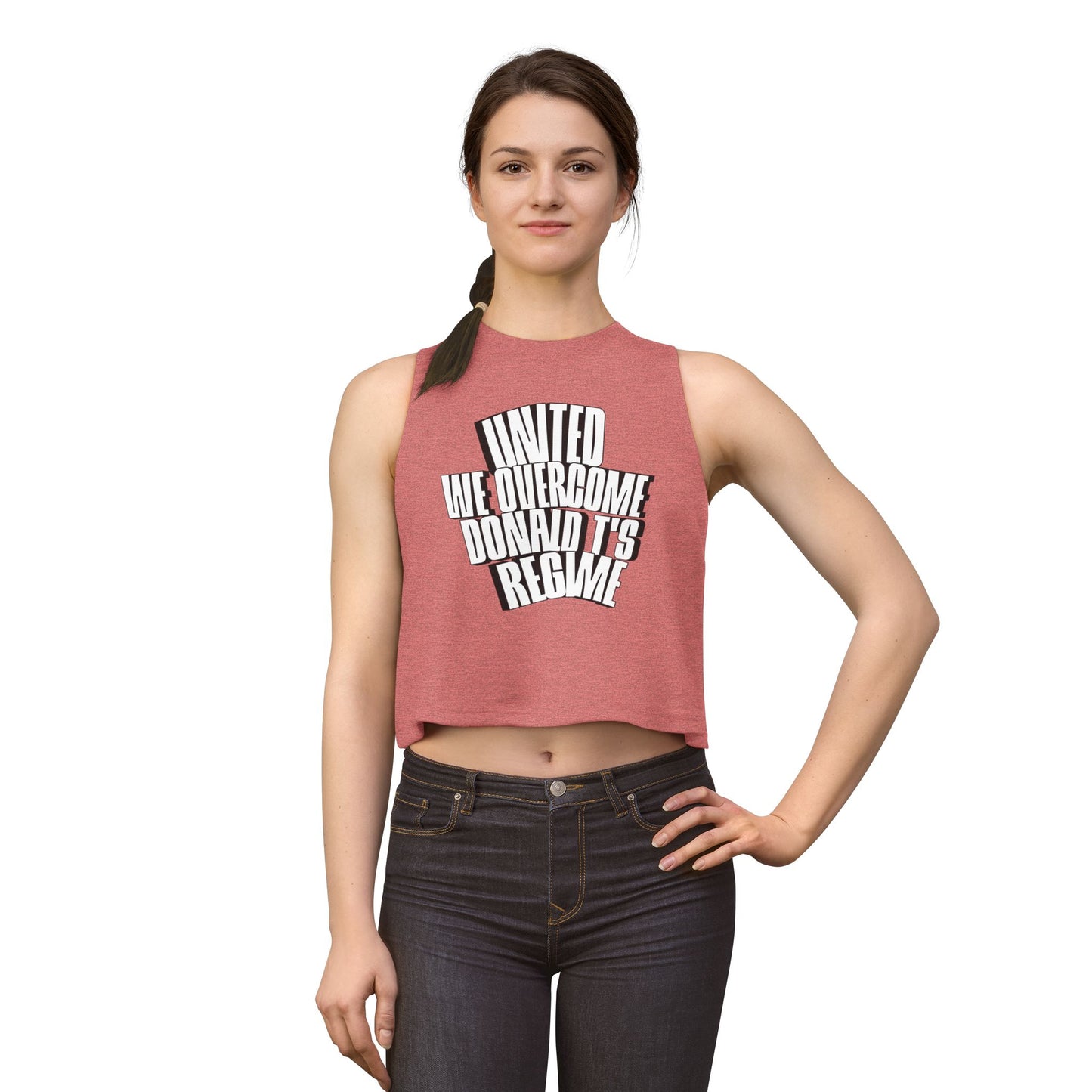 United We Overcome, Donald T's Regime Bold Protest Tank by Printify