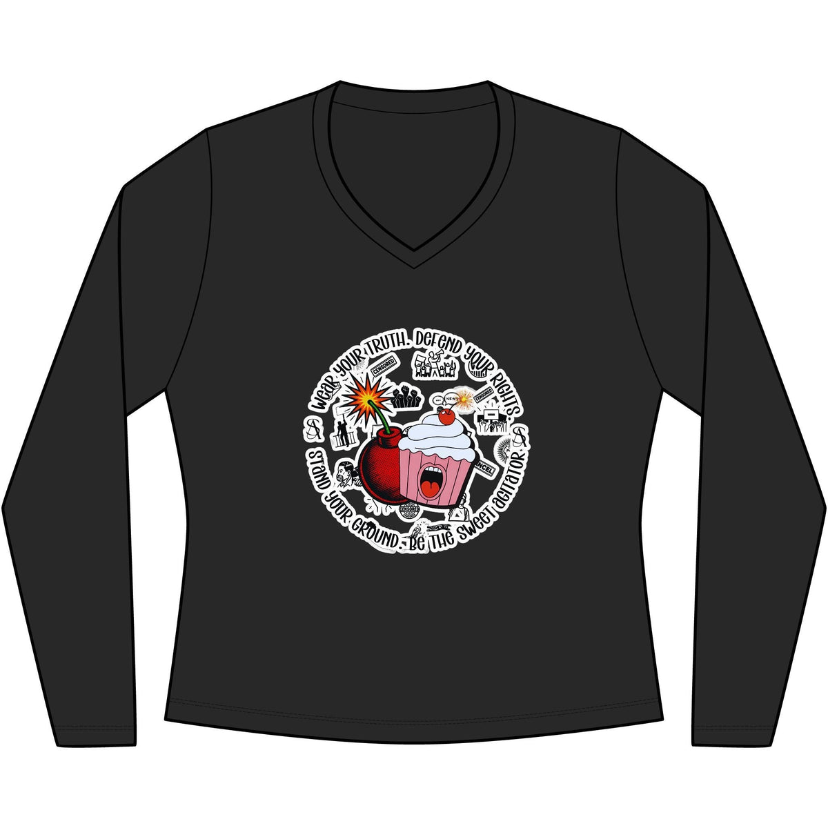 Wear Your Truth V-Neck Tee by Sweet Agitator