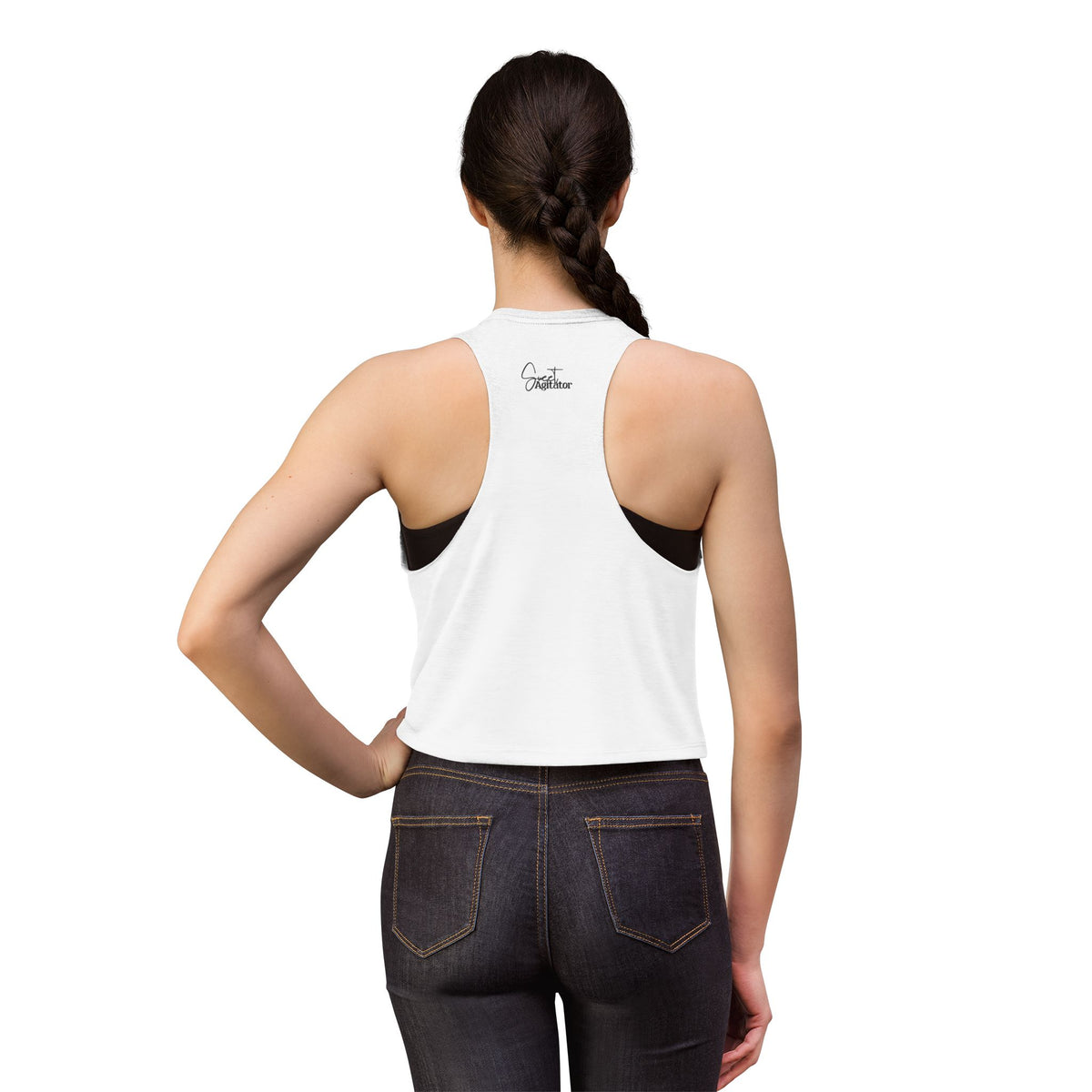 Womens Crop Top Lightweight Relaxed Fit For Yoga And Casual Wear by Printify