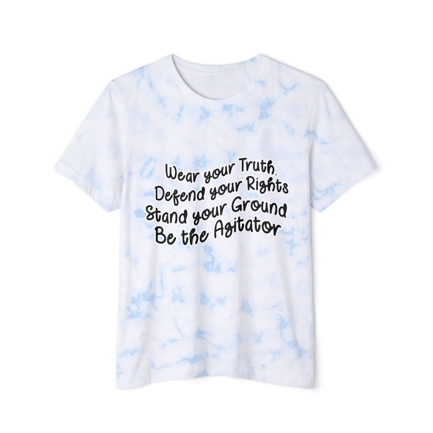Tie-Dye Graphic T-Shirt — “Fight A Clown, Expect A Circus” Political Statement Tee by Printify