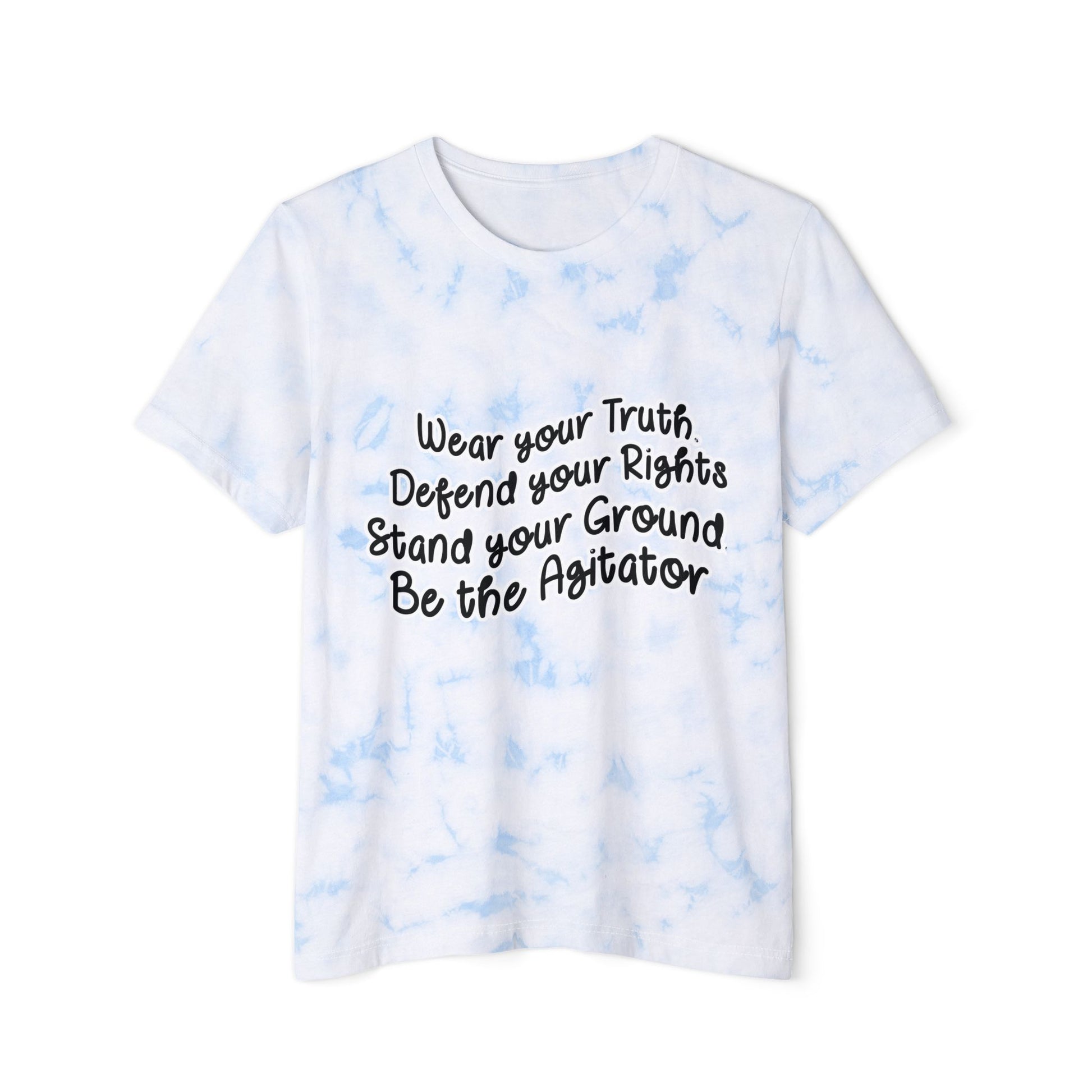 Tie-Dye Graphic T-Shirt — “Fight A Clown, Expect A Circus” Political Statement Tee by Printify