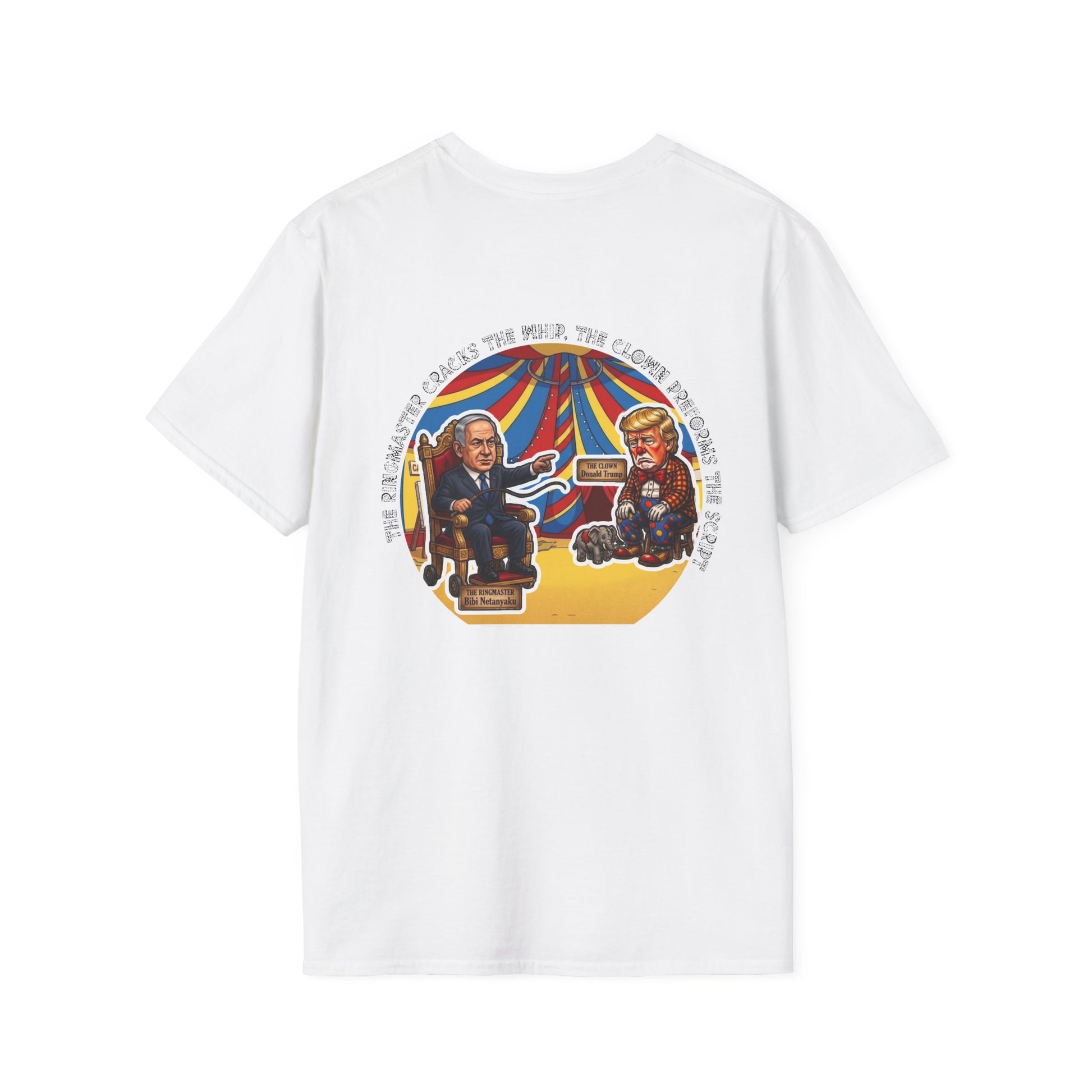Political Circus T-Shirt — Satirical Biden vs Trump Back Graphic by Printify