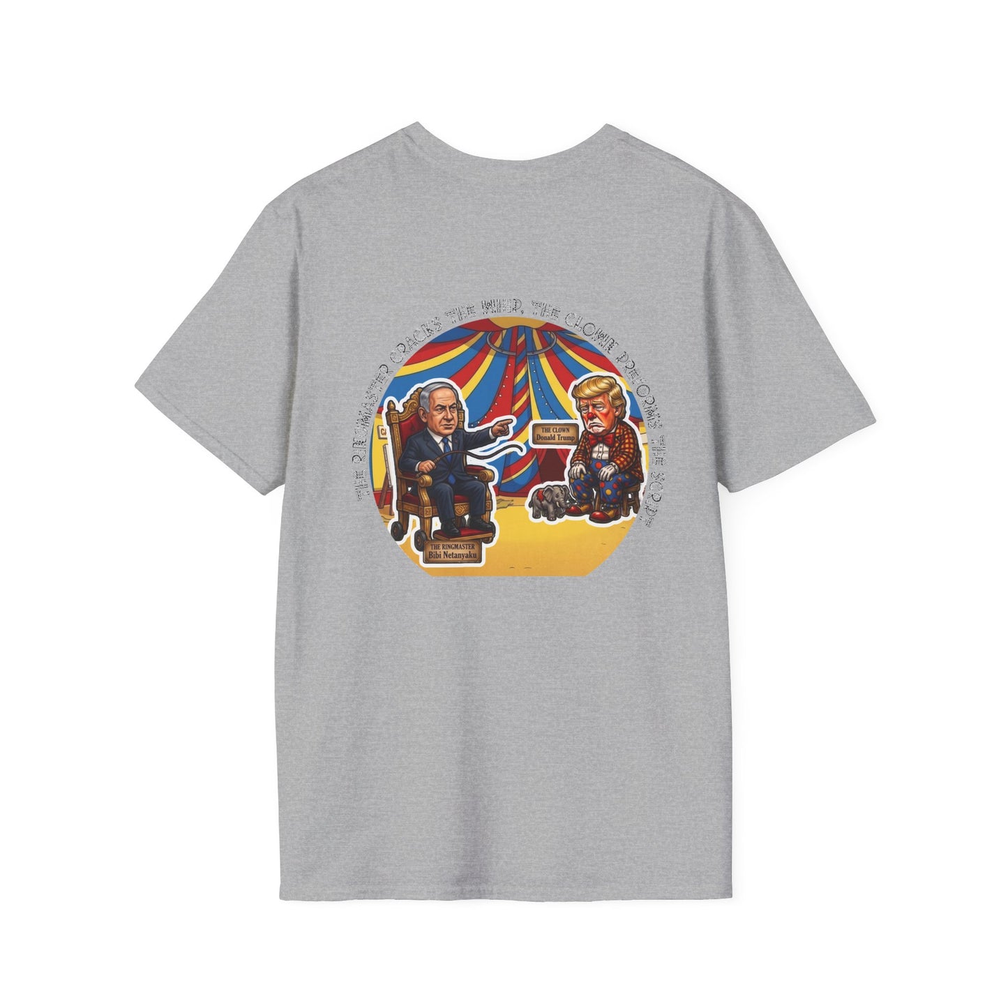 Political Circus T-Shirt — Satirical Biden vs Trump Back Graphic by Printify