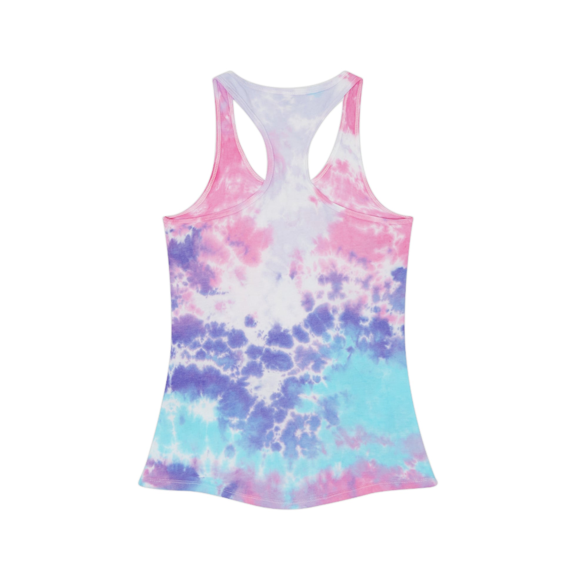 Racerback Tank — Retro Clown 'Face A Clown' Tie-Dye Graphic Tank Top by Printify