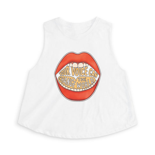 Your Voice Can Change the World Crop Top by Printify