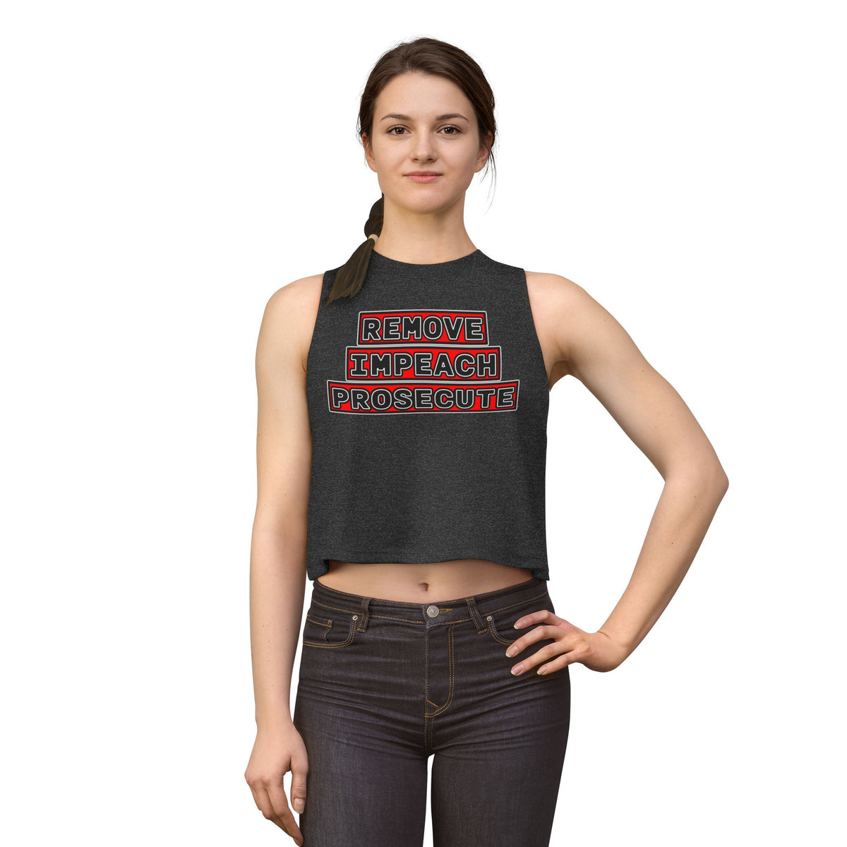 Womens Crop Top Lightweight Relaxed Fit For Yoga And Casual Wear by Printify