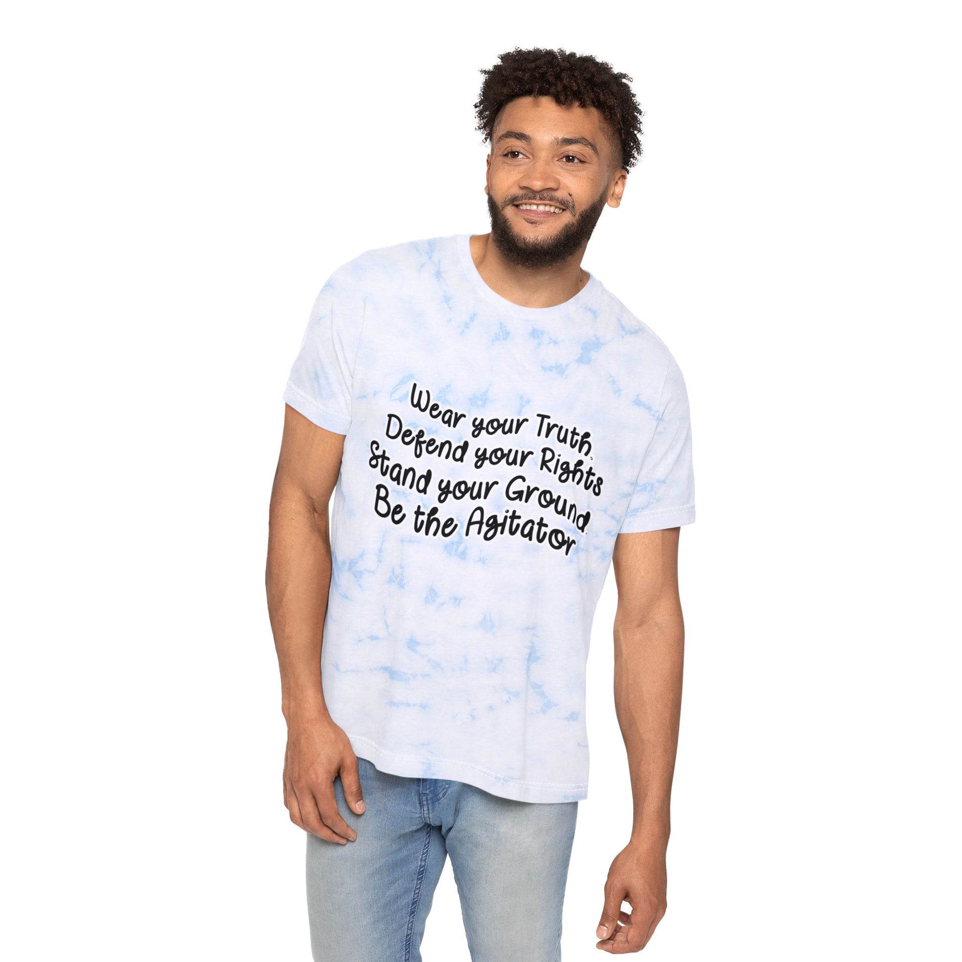 Tie-Dye Graphic T-Shirt — “Fight A Clown, Expect A Circus” Political Statement Tee by Printify