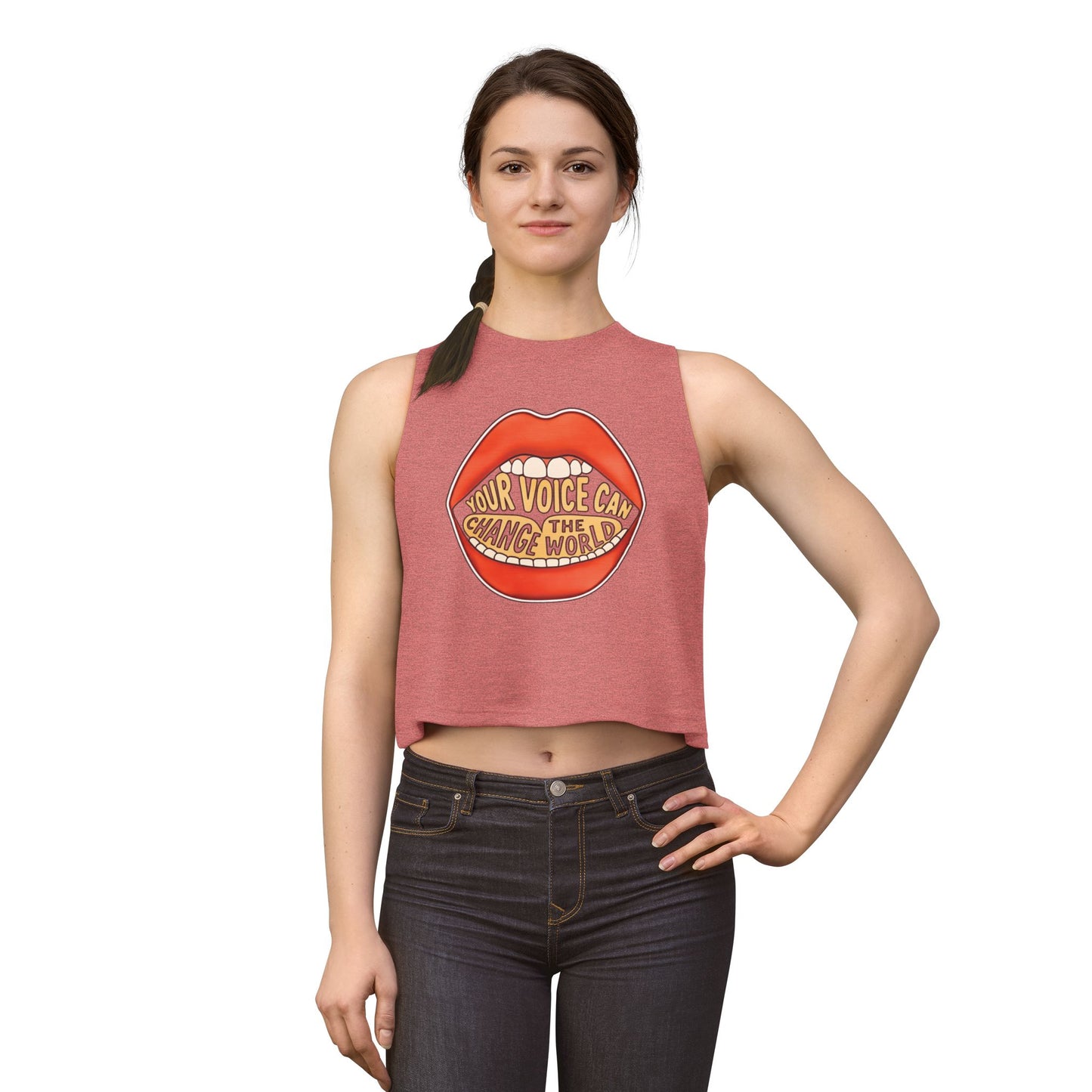 Your Voice Can Change the World Crop Top by Printify