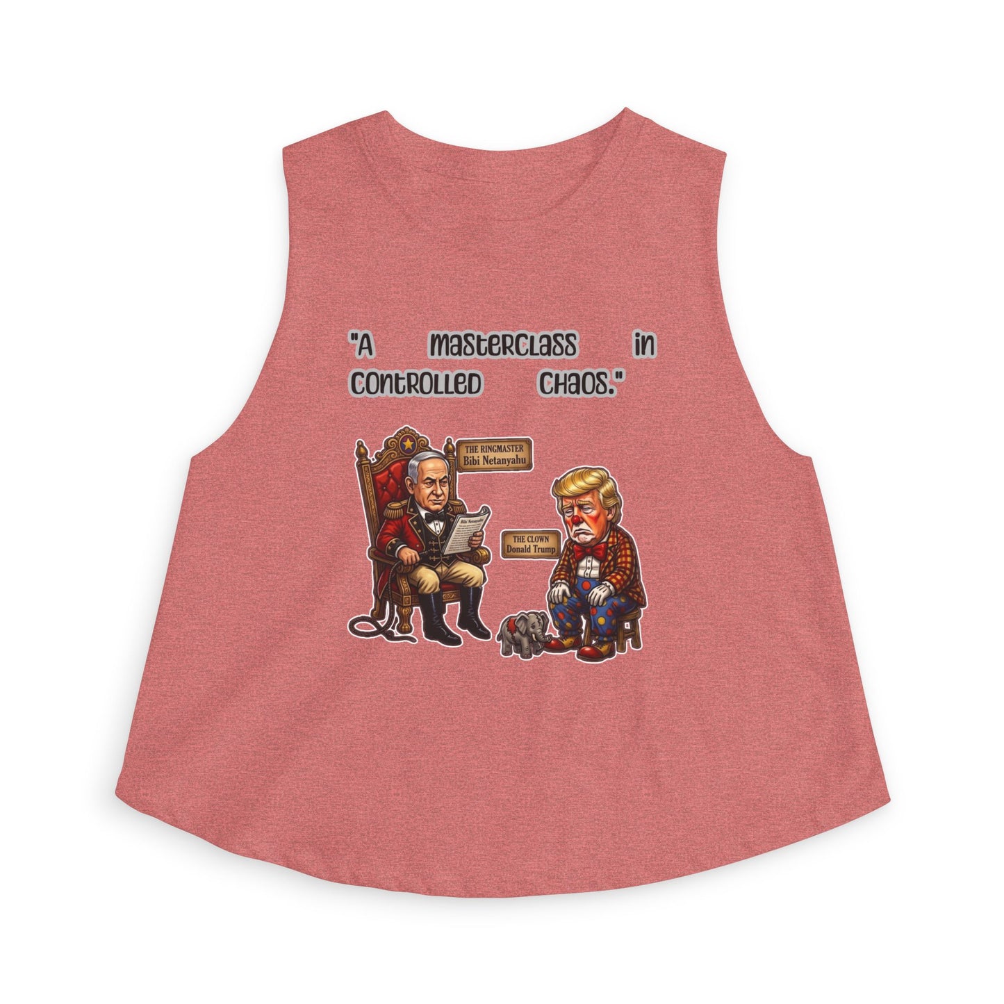 Political Satire Crop Top — "A Masterclass in Controlled Chaos" Graphic by Printify