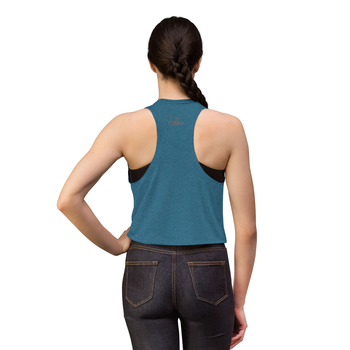 Womens Crop Top Lightweight Relaxed Fit For Yoga And Casual Wear by Printify