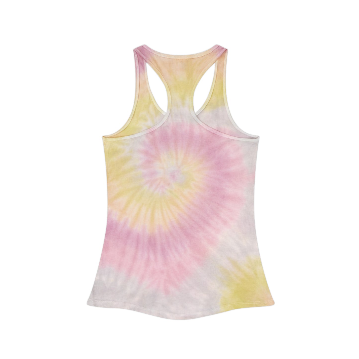 Racerback Tank — Retro Clown 'Face A Clown' Tie-Dye Graphic Tank Top by Printify
