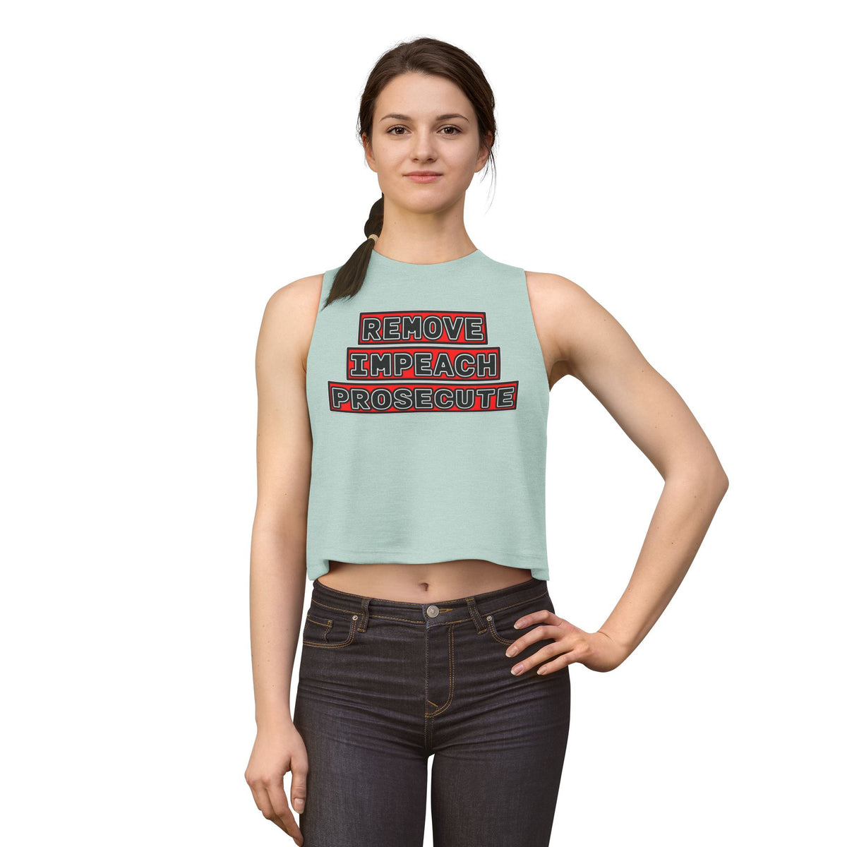 Womens Crop Top Lightweight Relaxed Fit For Yoga And Casual Wear by Printify