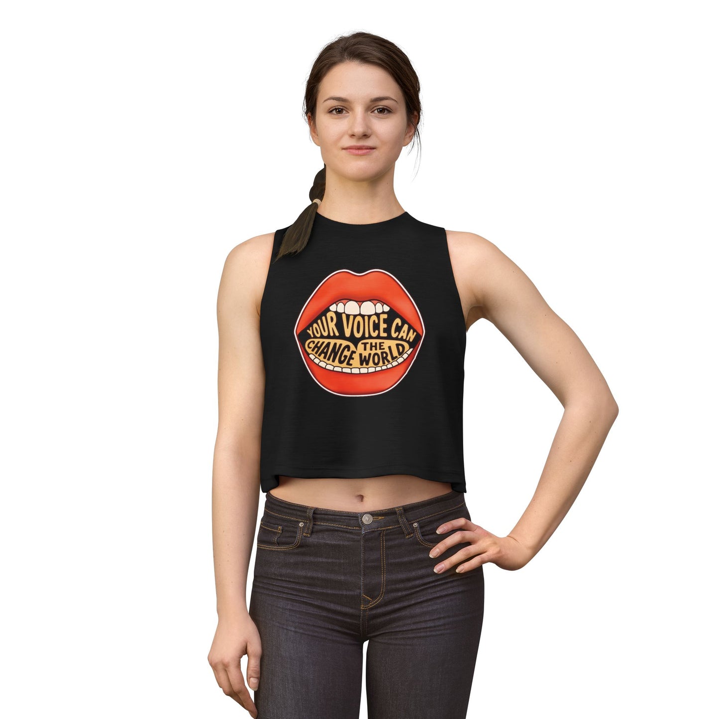 Your Voice Can Change the World Crop Top by Printify