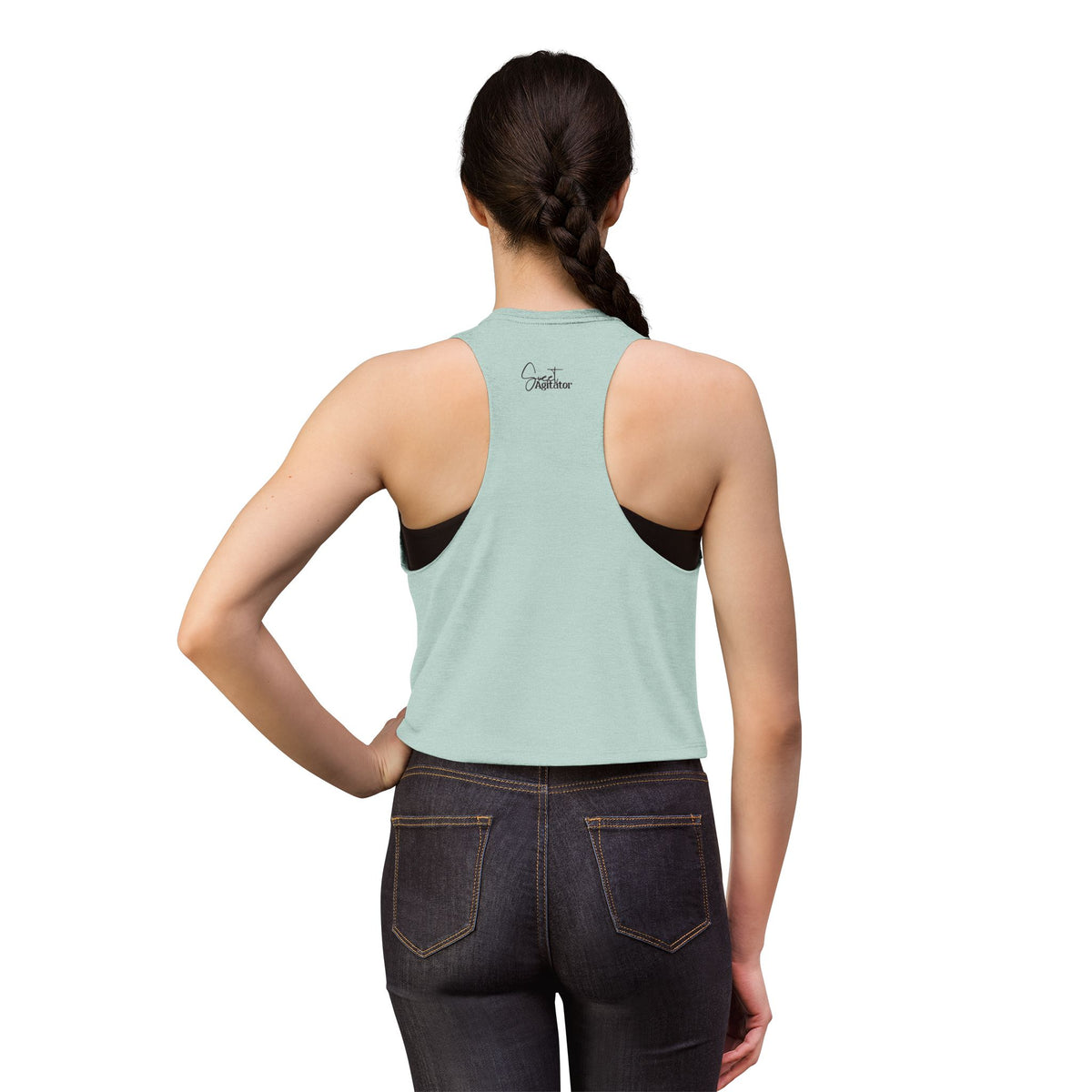 Womens Crop Top Lightweight Relaxed Fit For Yoga And Casual Wear by Printify