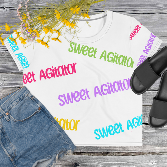 All-Over Print Crop Tee by Sweet Agitator