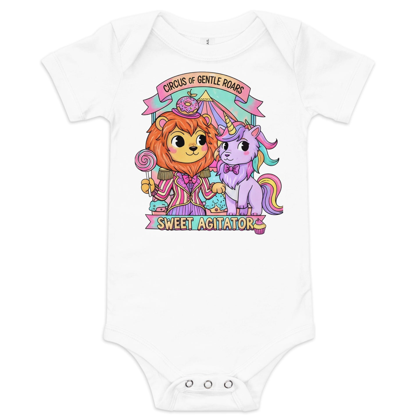 Baby short sleeve one piece by Sweet Agitator