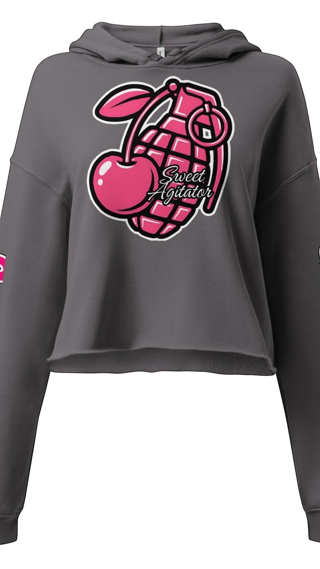She Doesn't Quit — Cherry Grenade Crop Hoodie by Sweet Agitator