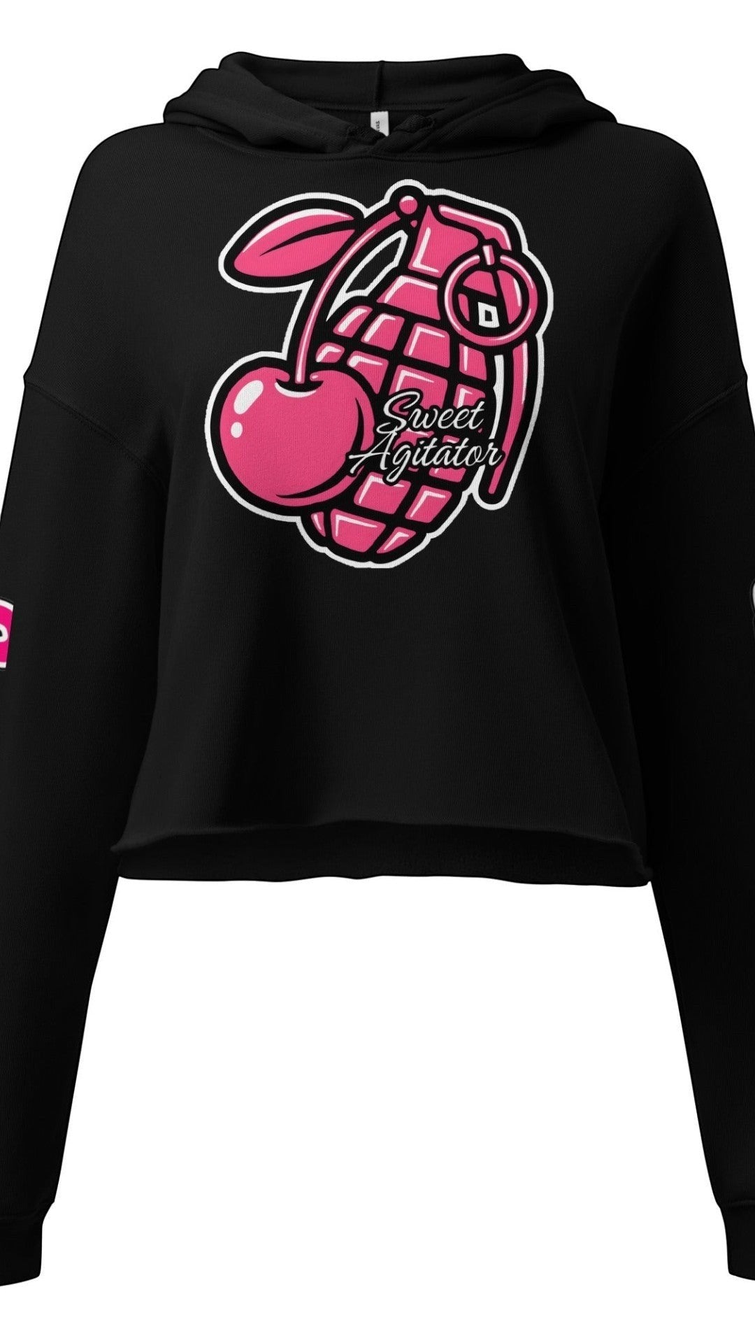 She Doesn't Quit — Cherry Grenade Crop Hoodie by Sweet Agitator