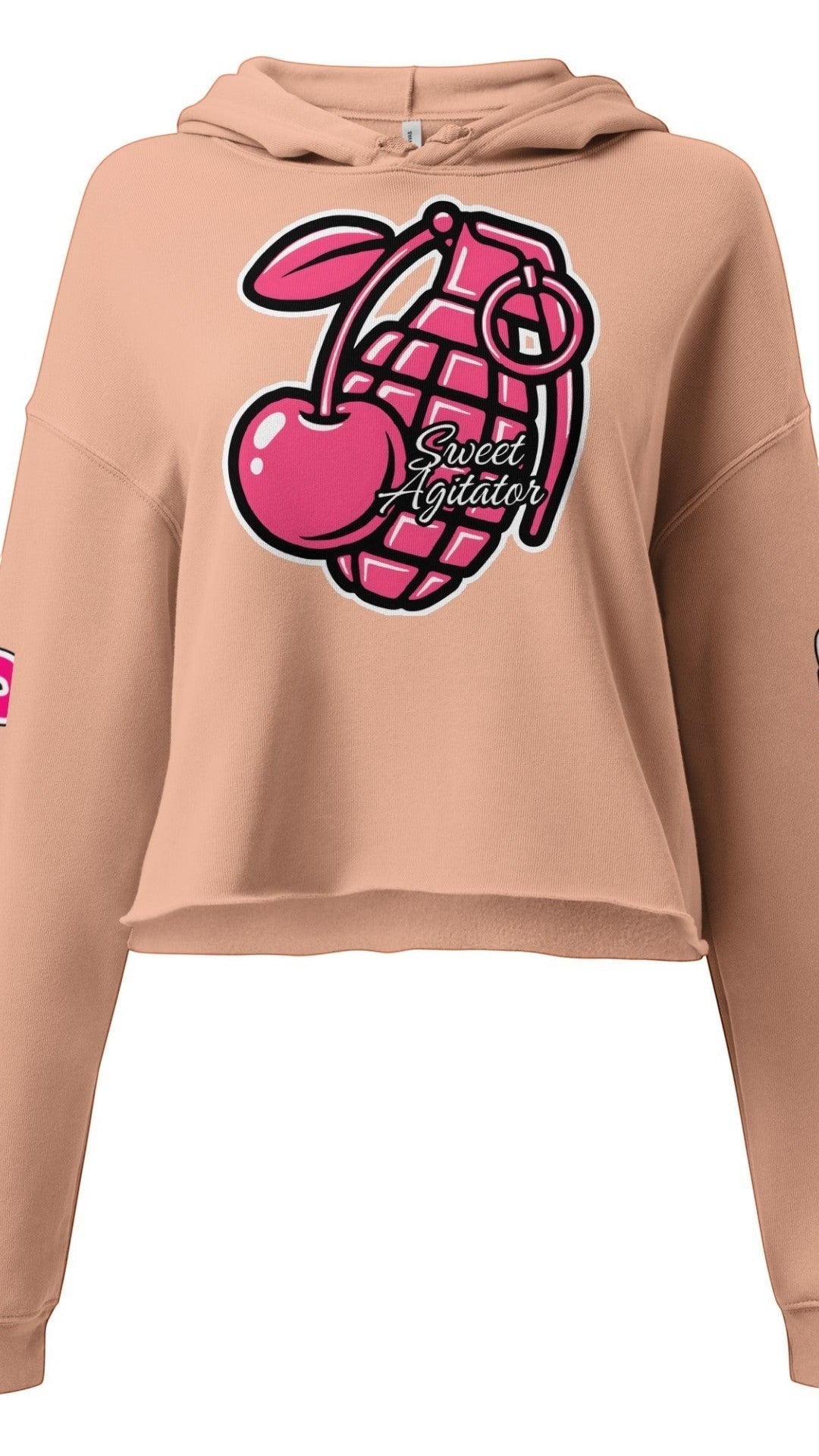 She Doesn't Quit — Cherry Grenade Crop Hoodie by Sweet Agitator