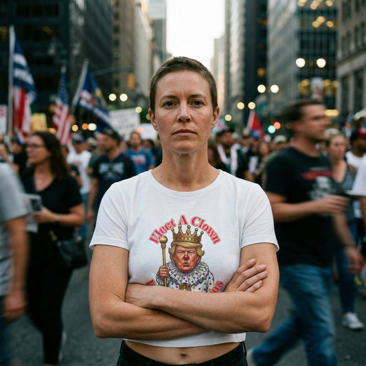 Elect A Clown, Expect A Circus Political Satire Crop Tee by Printify
