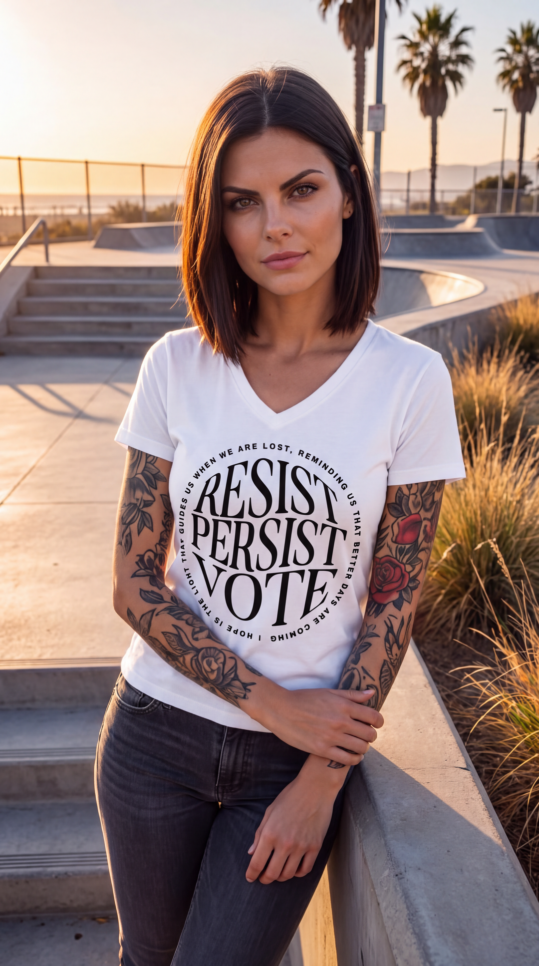 Resist Persist Vote For Her Women&