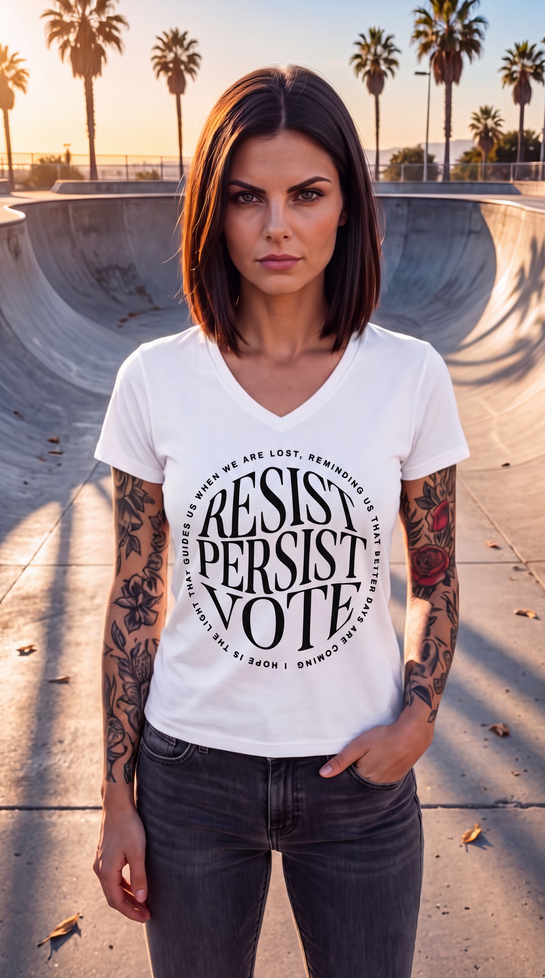 Resist Persist Vote For Her Women&