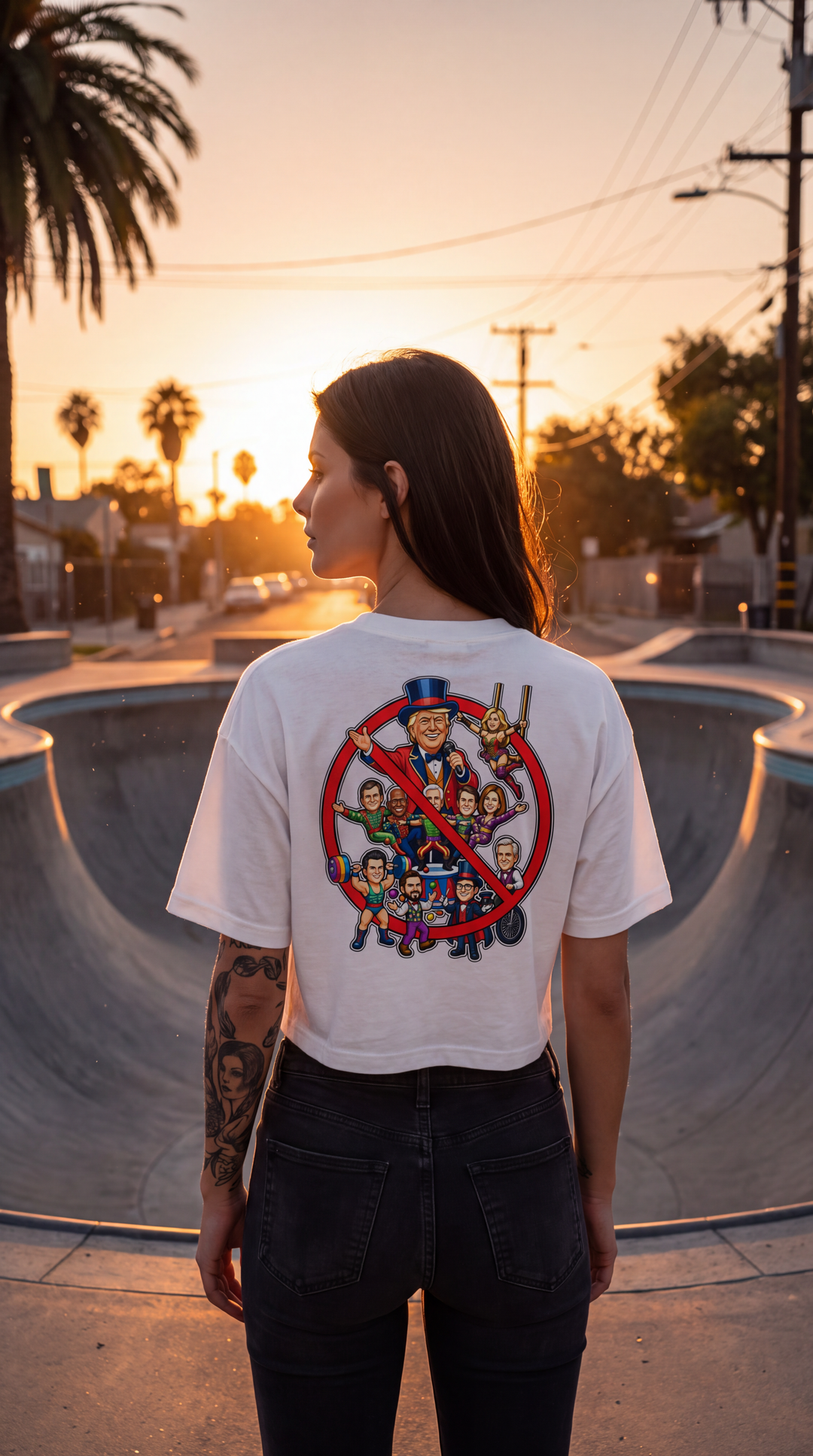 Cancel The Trump Administration Cropped Tee Heavyweight Cotton by Sweet Agitator