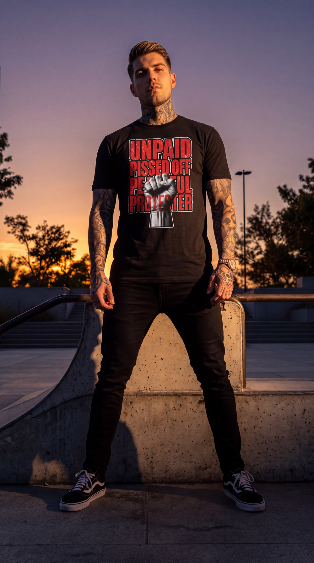 Unpaid, Pissed Off & Peaceful Protester Premium Tee by Sweet Agitator