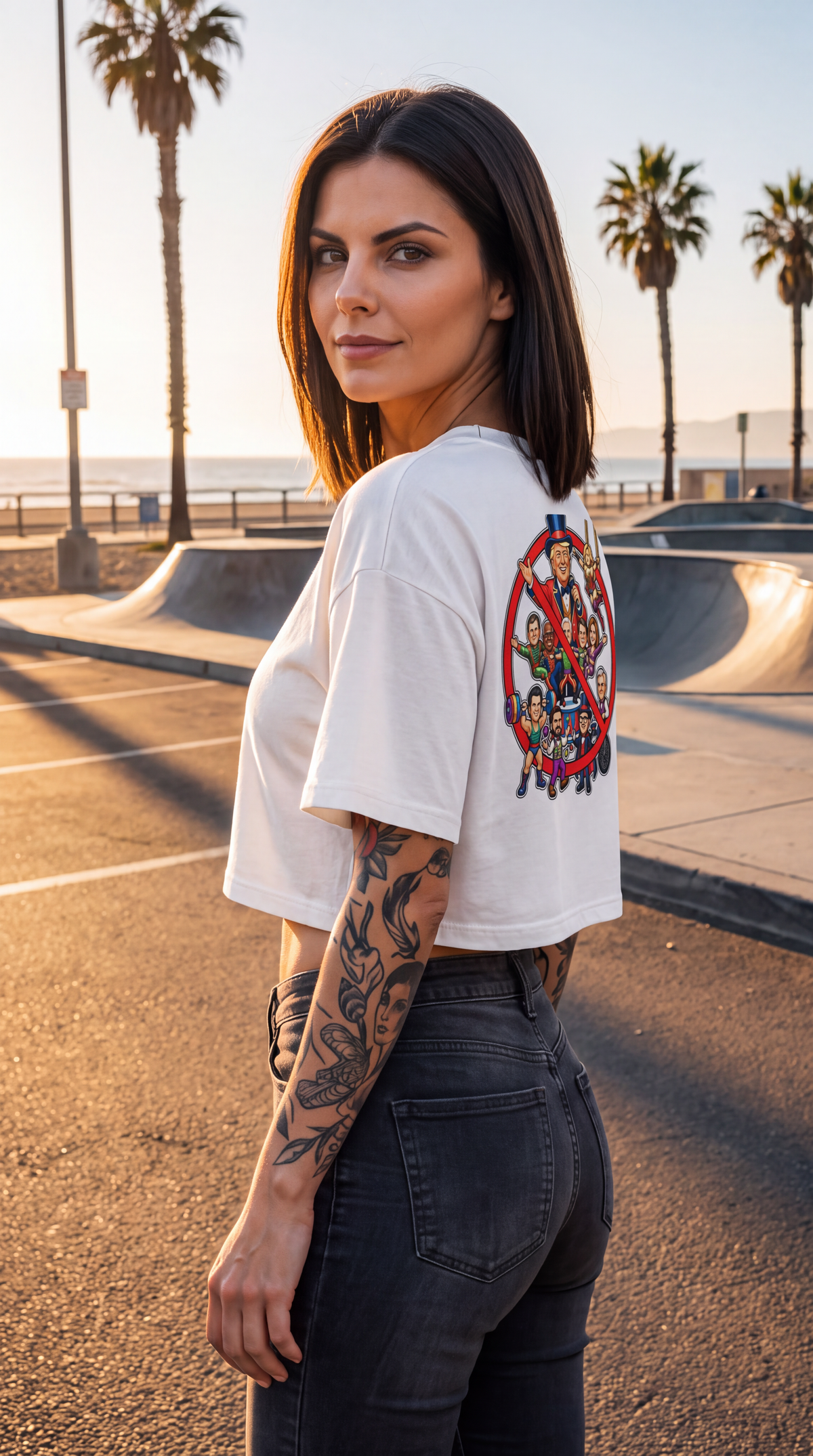 Cancel The Trump Administration Cropped Tee Heavyweight Cotton by Sweet Agitator