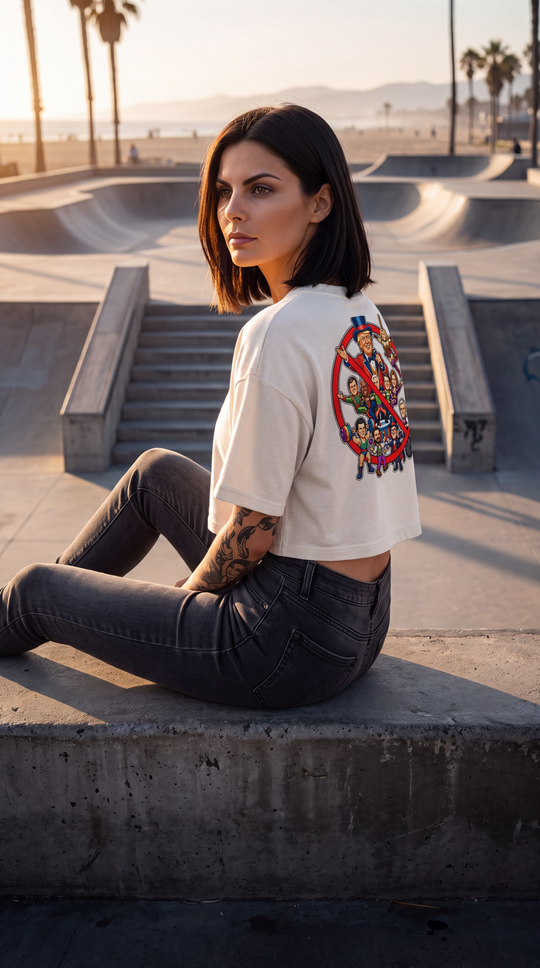 Cancel The Trump Administration Cropped Tee Heavyweight Cotton by Sweet Agitator