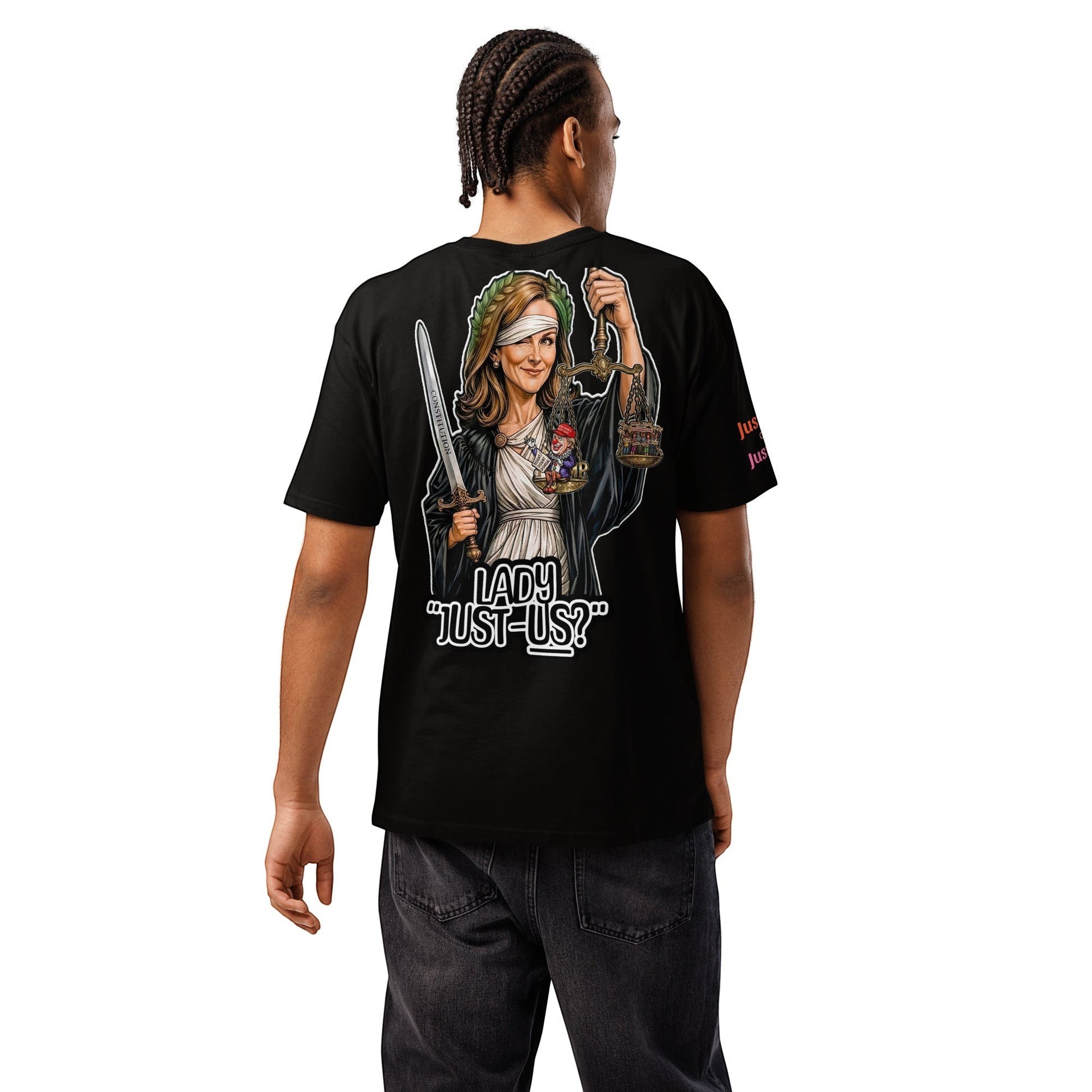 Justice or Just-Us? Men's Premium Short Sleeve Tee Everyday Wear JU-SS01 by Sweet Agitator