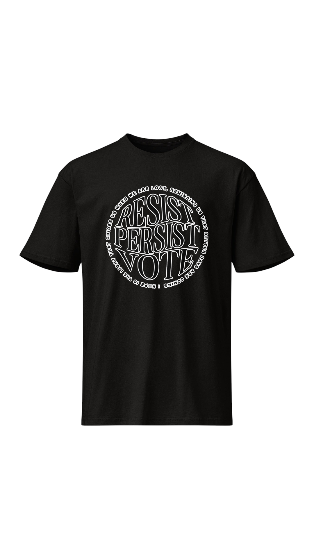 Resist Persist Vote Mens Premium Short Sleeve Graphic T Shirt by Sweet Agitator