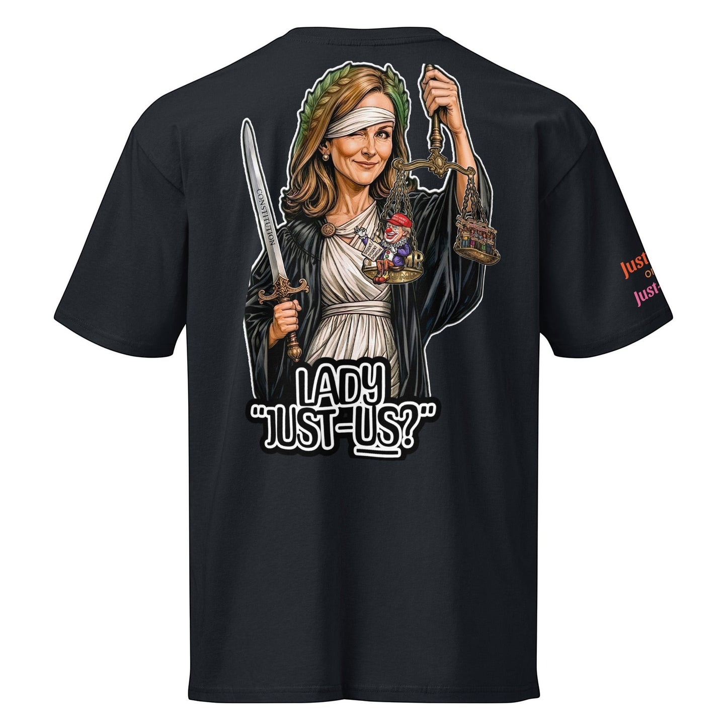 Justice or Just-Us? Men's Premium Short Sleeve Tee Everyday Wear JU-SS01 by Sweet Agitator
