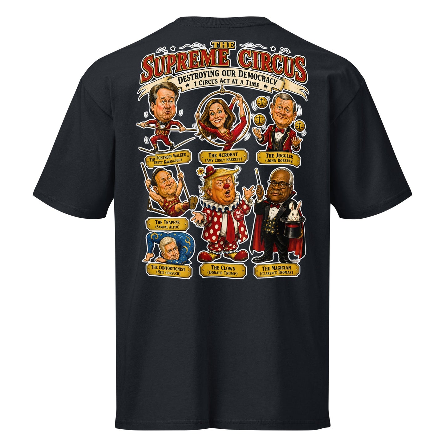Supreme Circus 1 Act At A Time Short Sleeve Tee For Men Everyday Wear by Sweet Agitator