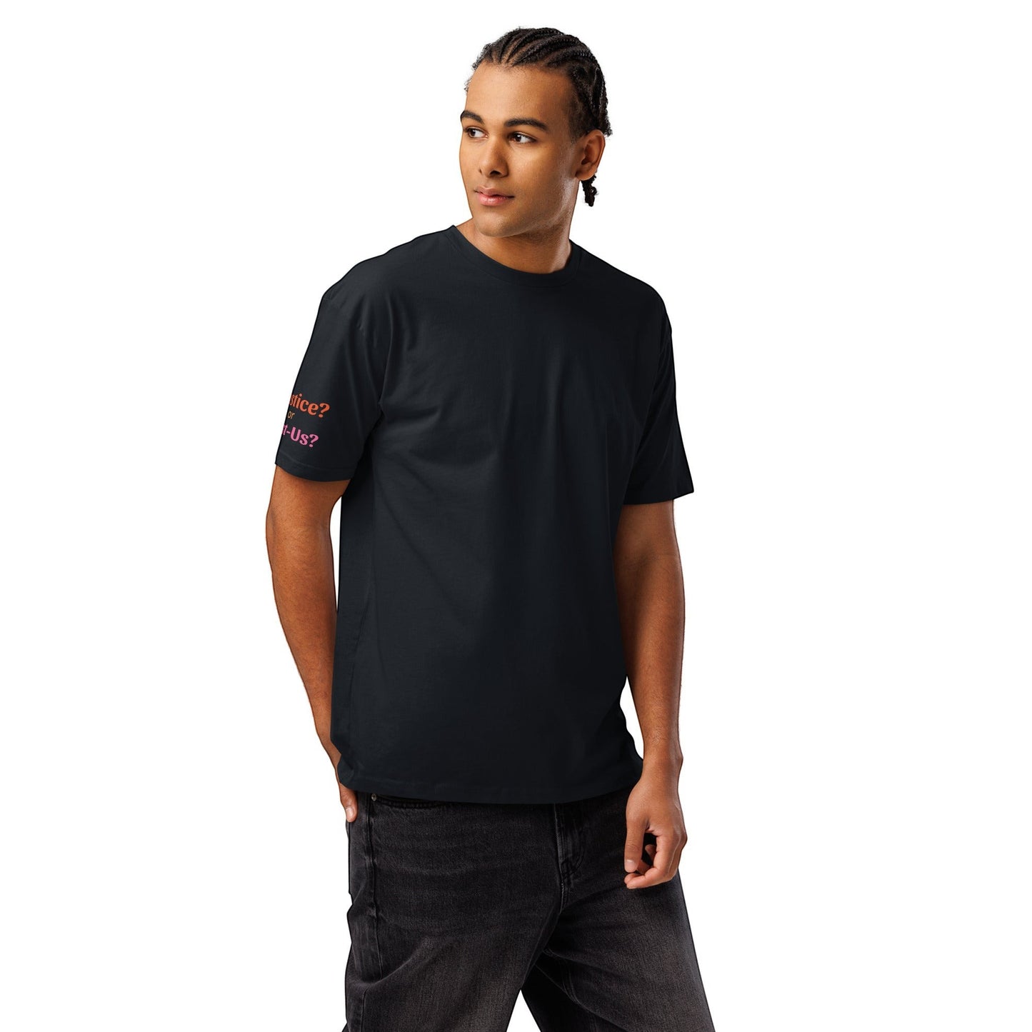 Justice or Just-Us? Men's Premium Short Sleeve Tee Everyday Wear JU-SS01 by Sweet Agitator
