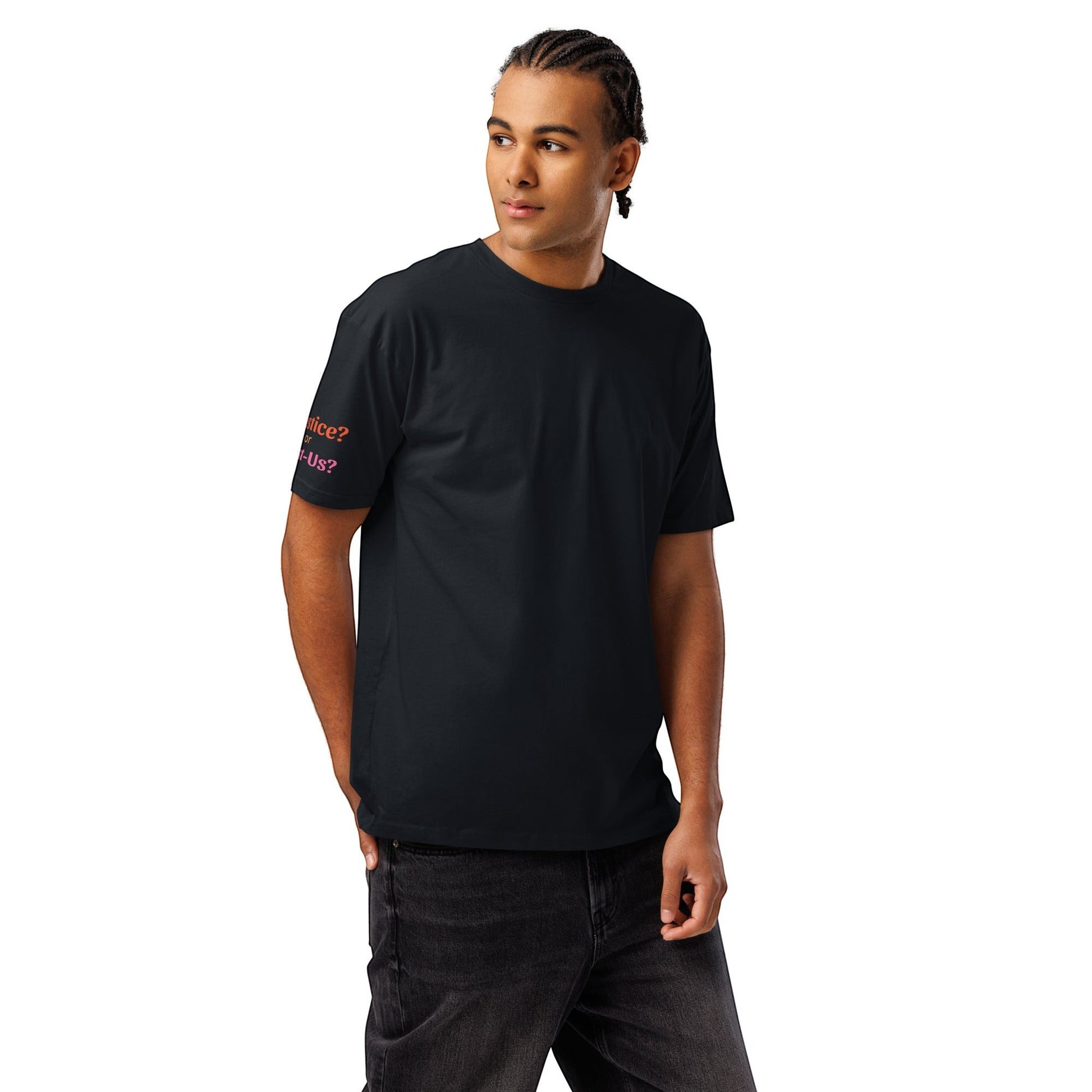 Justice or Just-Us? Men's Premium Short Sleeve Tee Everyday Wear JU-SS01 by Sweet Agitator