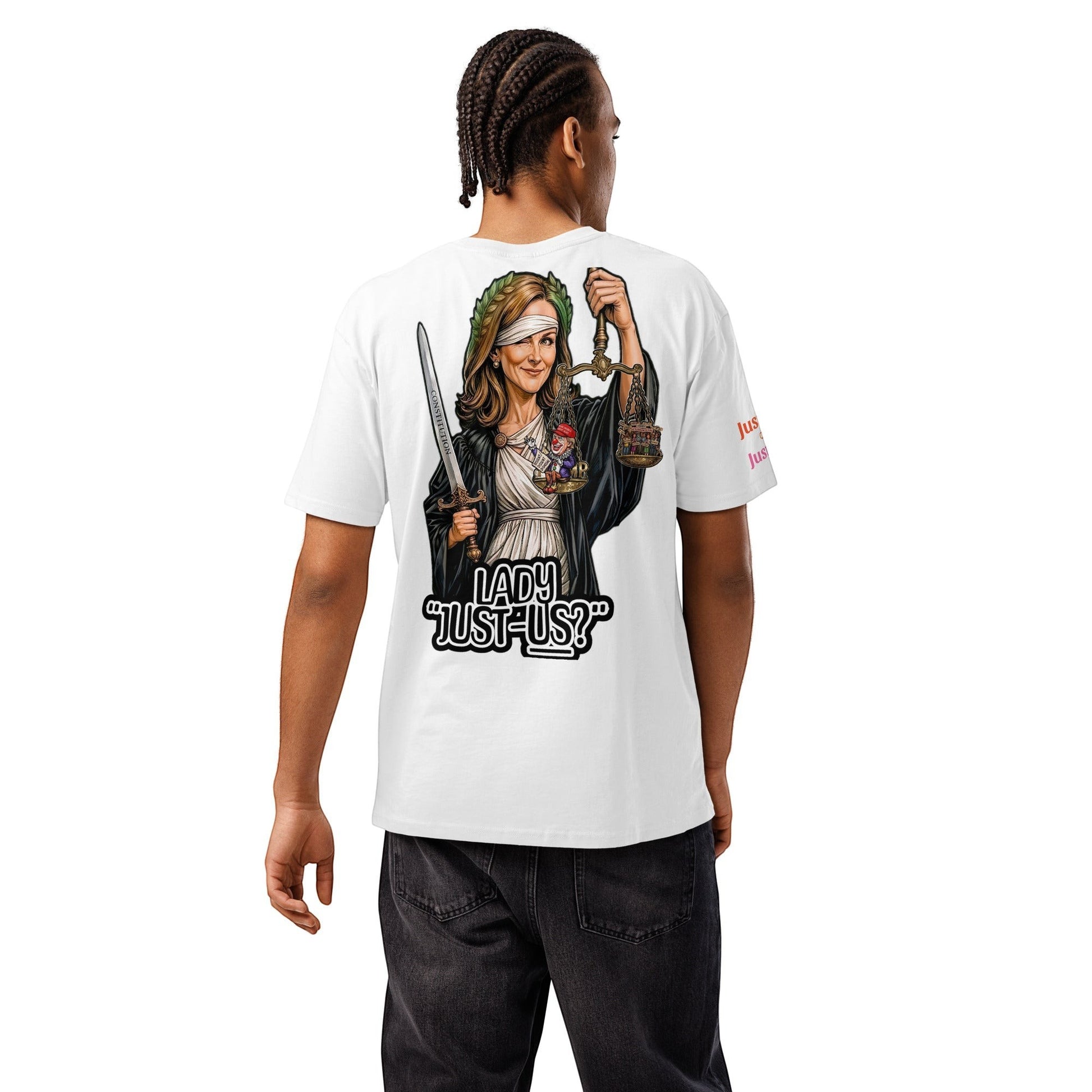 Justice or Just-Us? Men's Premium Short Sleeve Tee Everyday Wear JU-SS01 by Sweet Agitator