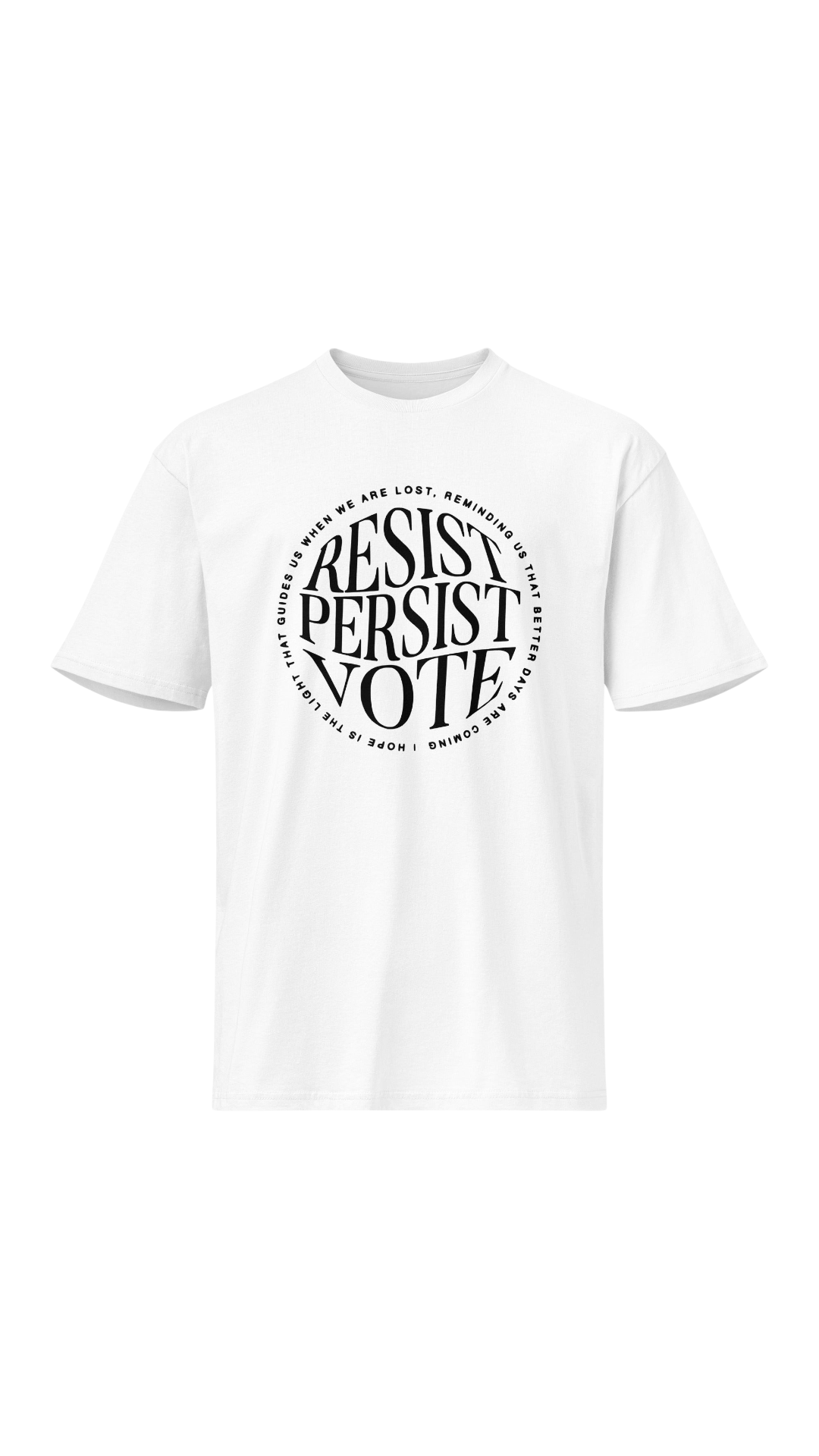 Resist Persist Vote Mens Premium Short Sleeve Graphic T Shirt by Sweet Agitator