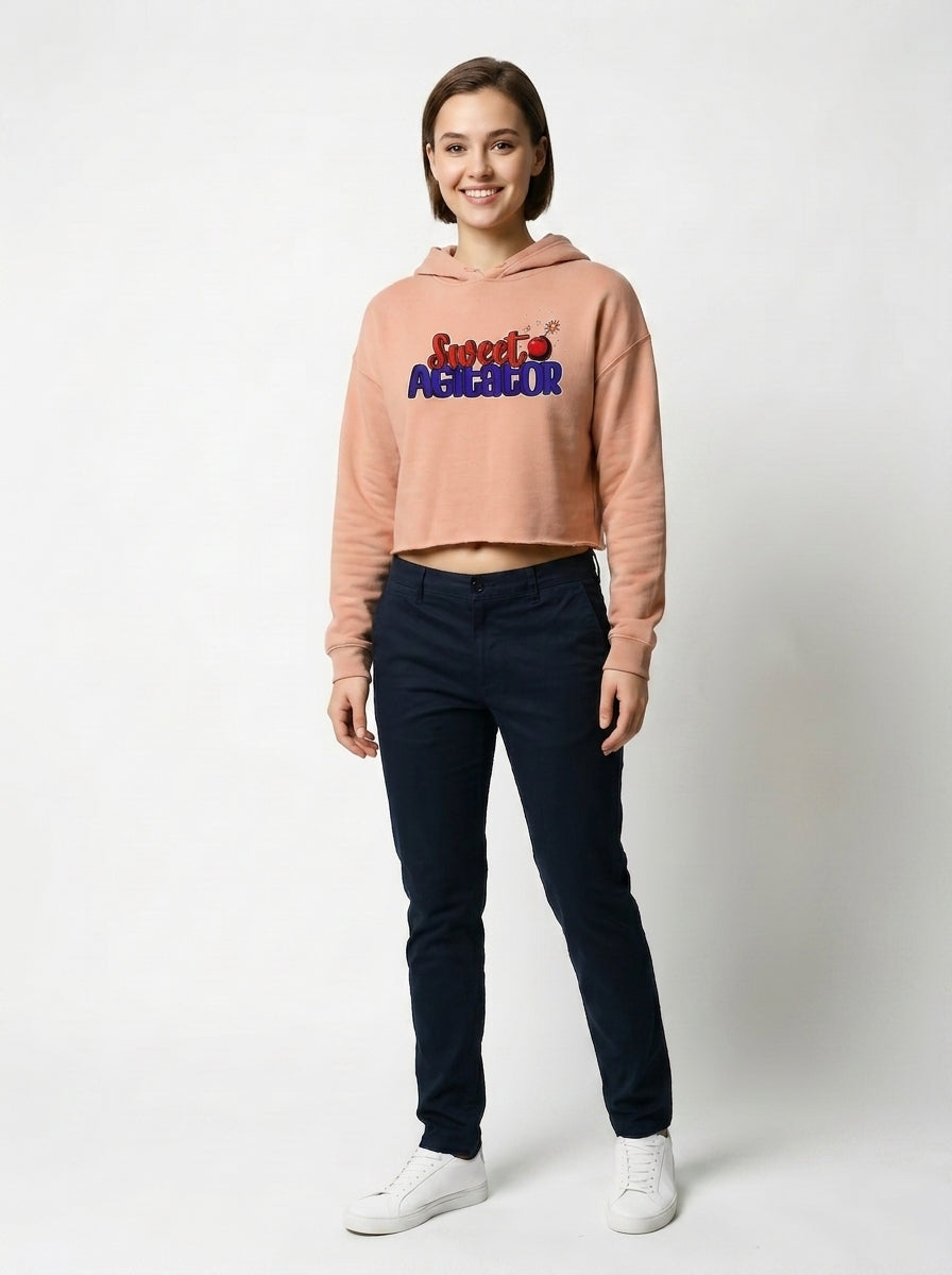 Sweet Agitator Dynamite Core Collection Crop Hoodie Casual Wear by Sweet Agitator