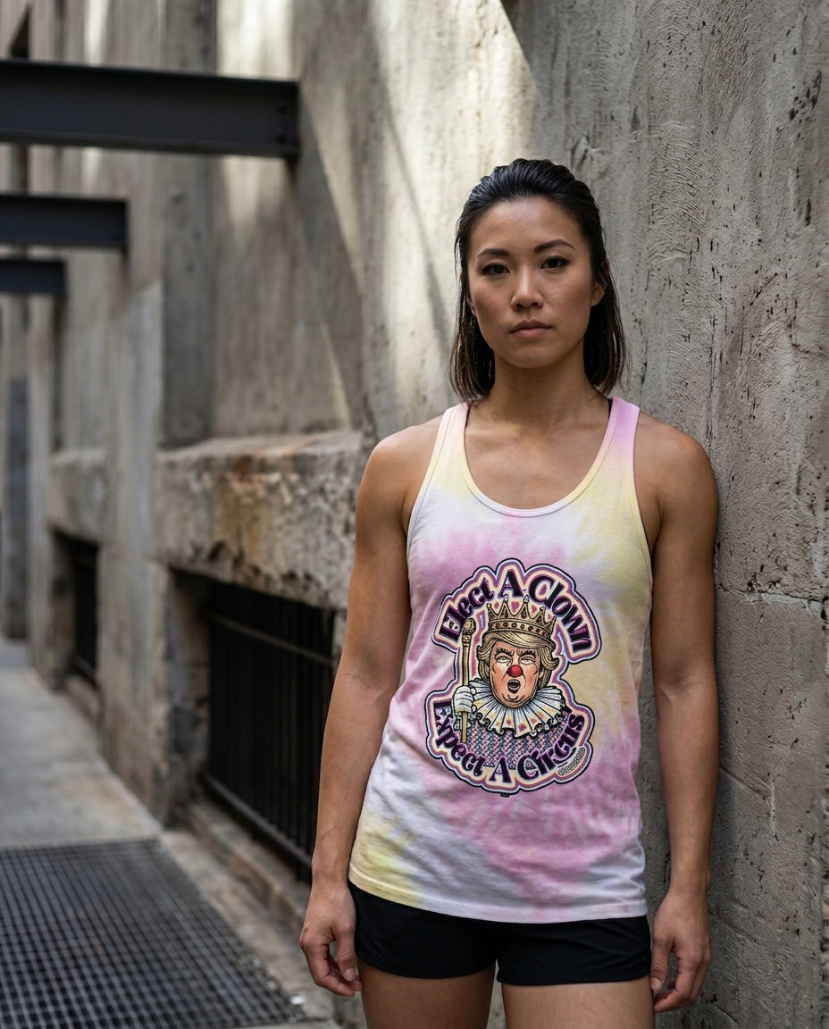 Face the Clown Racerback Tank by Printify