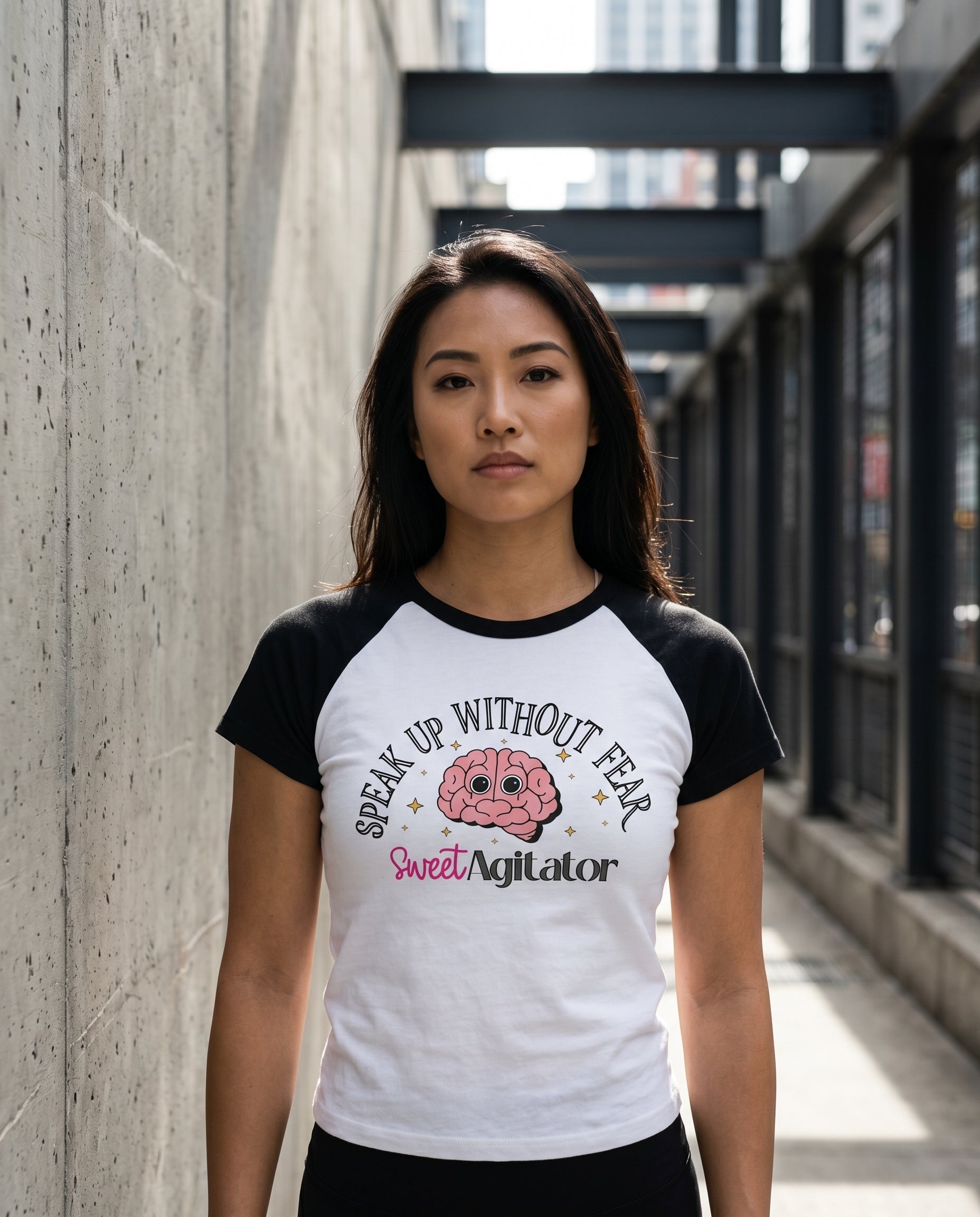Bella+Canvas Baby Tee Speak Up Without Fear Graphic Tee for Casual Wear by Sweet Agitator