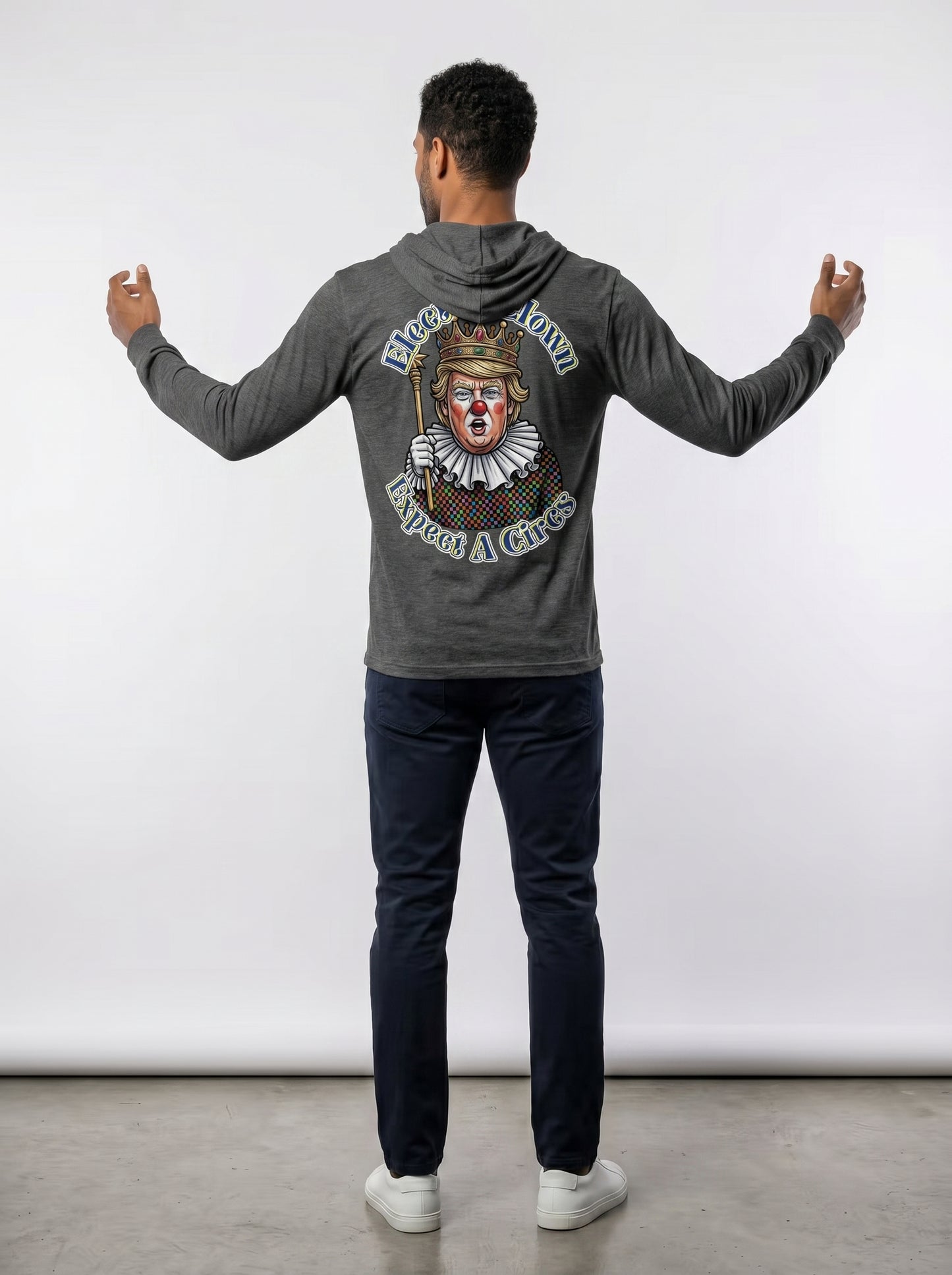 Circus Clown Long Sleeve Hoodie-Tee by Sweet Agitator